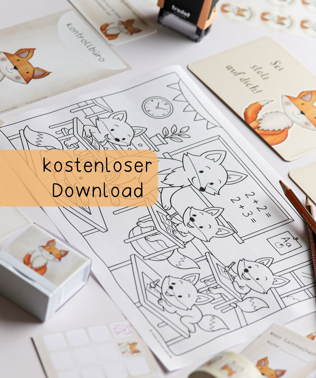 Ausmalbild Fuchsklasse