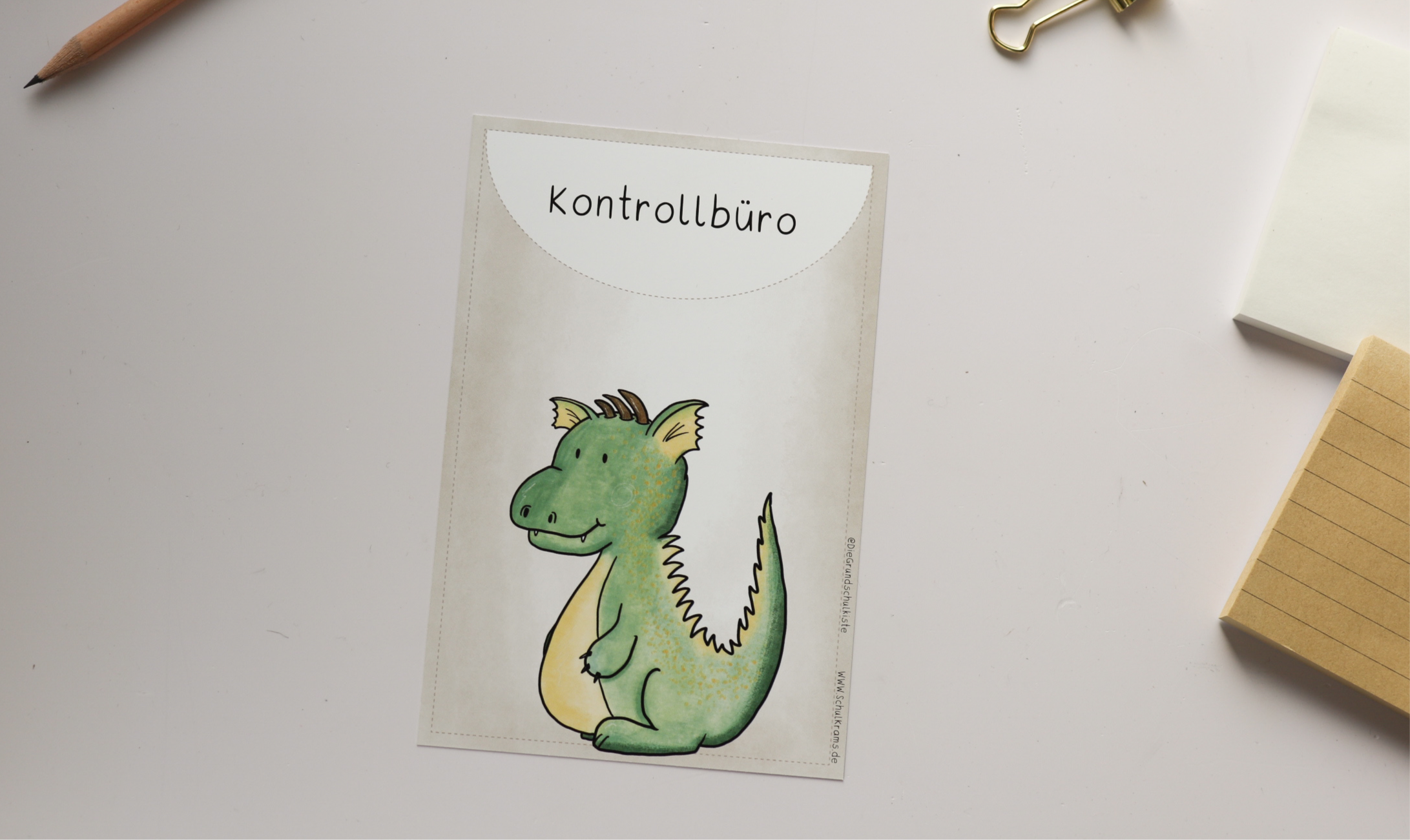 Kontrollbüro Karte Aufsteller Drache