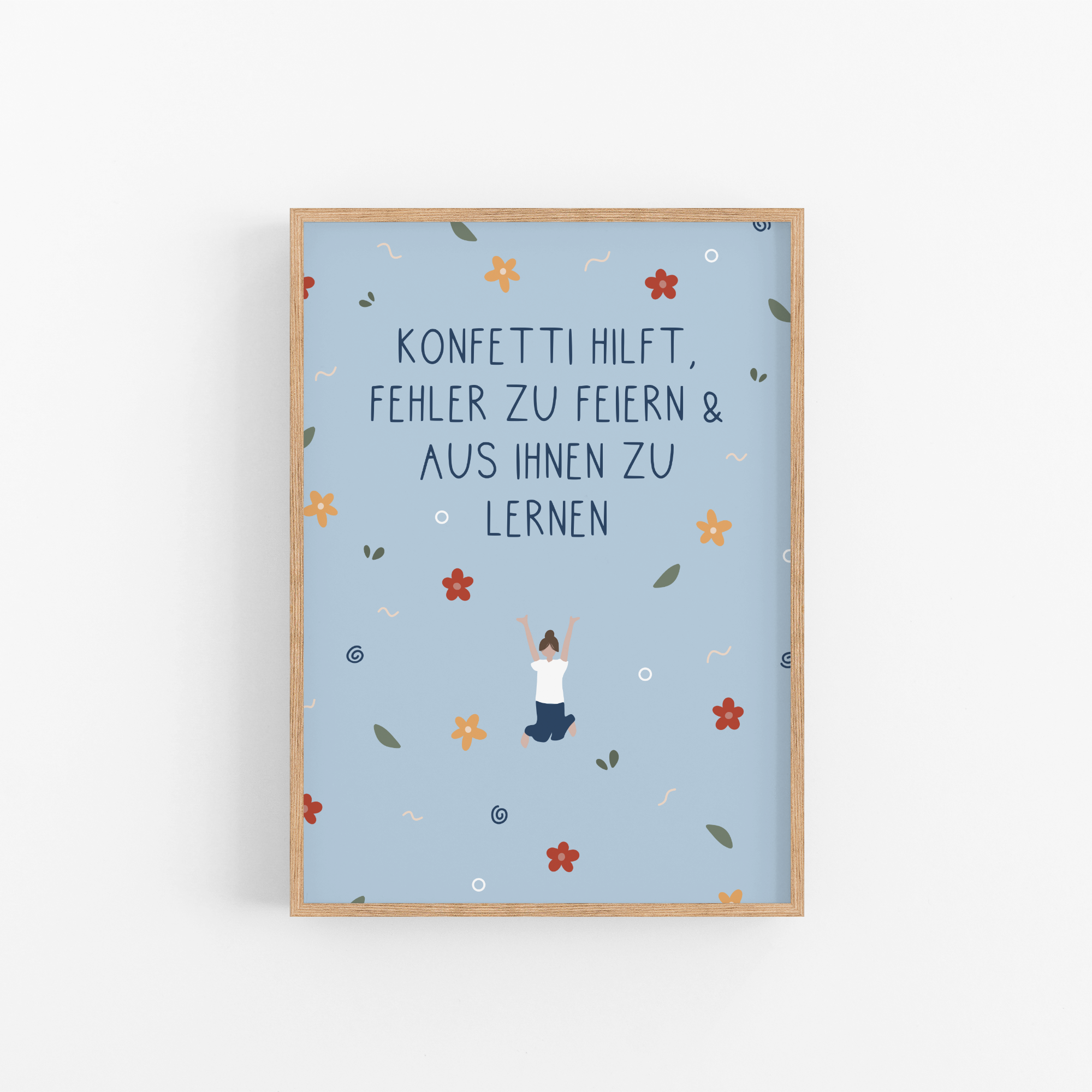 Poster 01 "Konfetti hilft, Fehler zu feiern & aus ihnen zu lernen" Mutmachposter A3 - DieGrundschulkiste X misserena