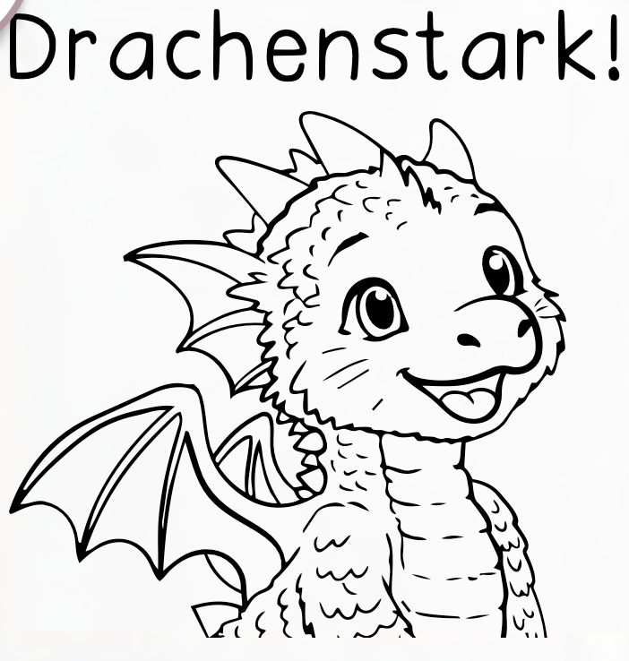Stempel Drachenstark - Schulstempel (20x20mm)
