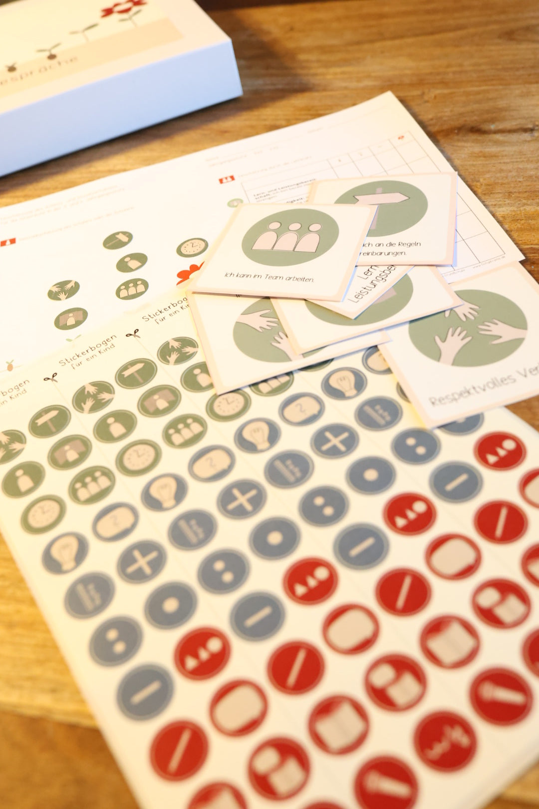 Sticker Lernentwicklungsgespräche LEGs Klasse ¾ (8 Bögen für 32 Gespräche)