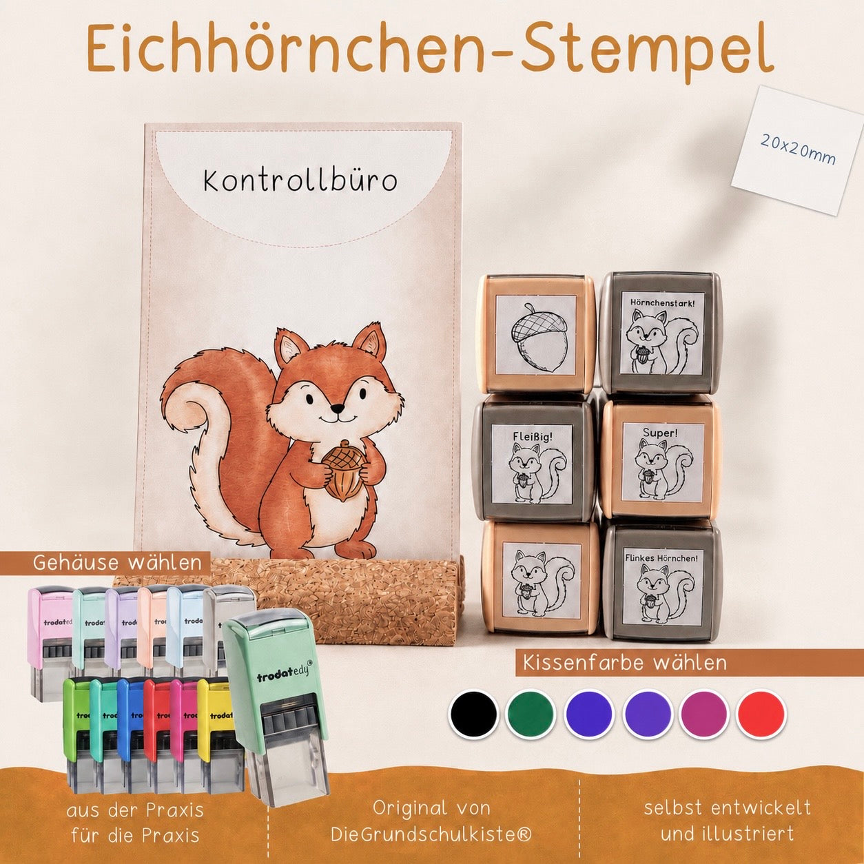 Eichhörnchen-Stempel (20x20mm)