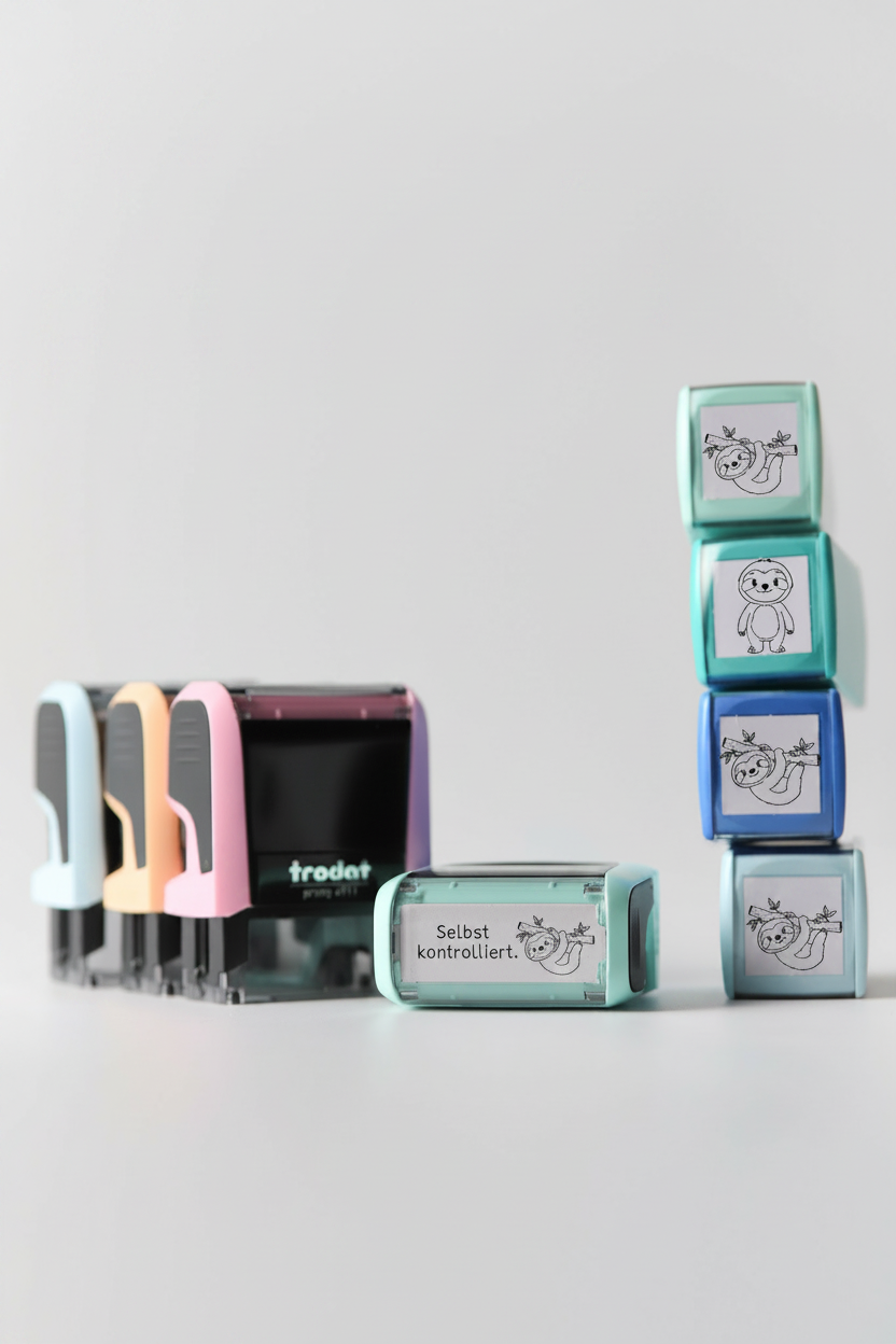Stempel Faultier - Schulstempel (38x14mm)