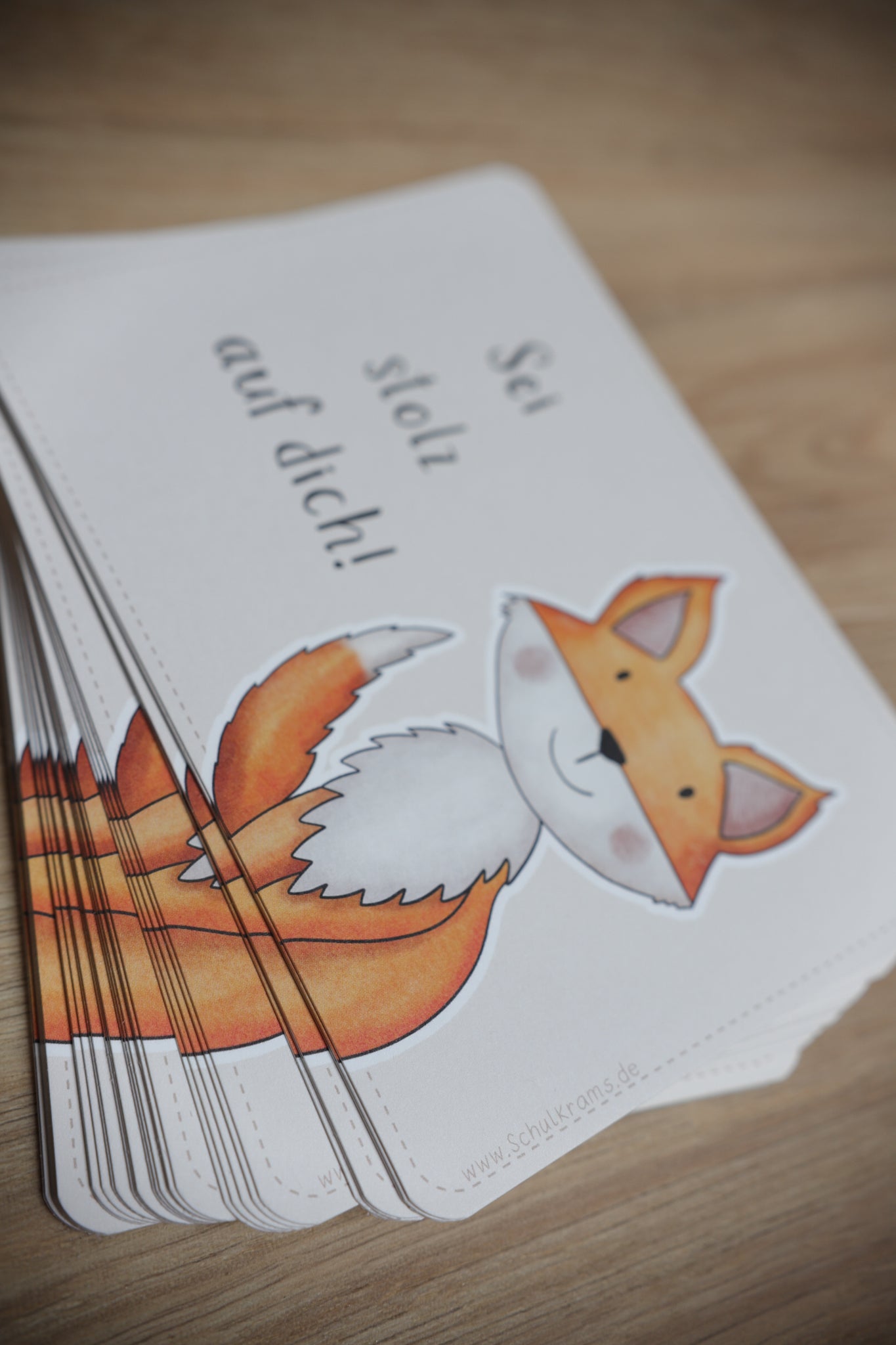 Postkarte Fuchs "Sei stolz auf dich!"