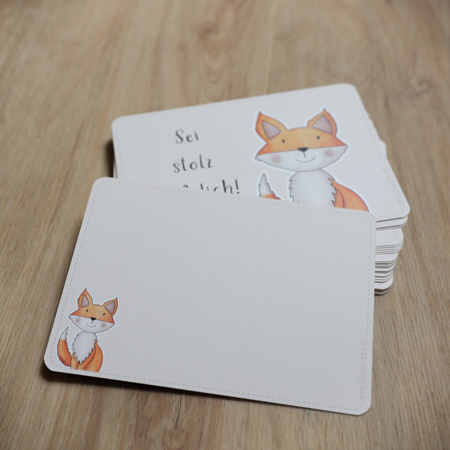 Postkarte Fuchs "Sei stolz auf dich!"