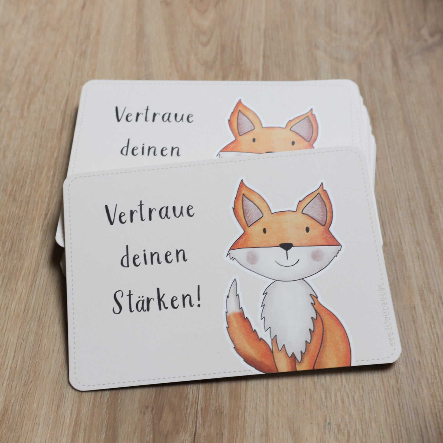 Postkarte Fuchs "Vertraue deinen Stärken!"