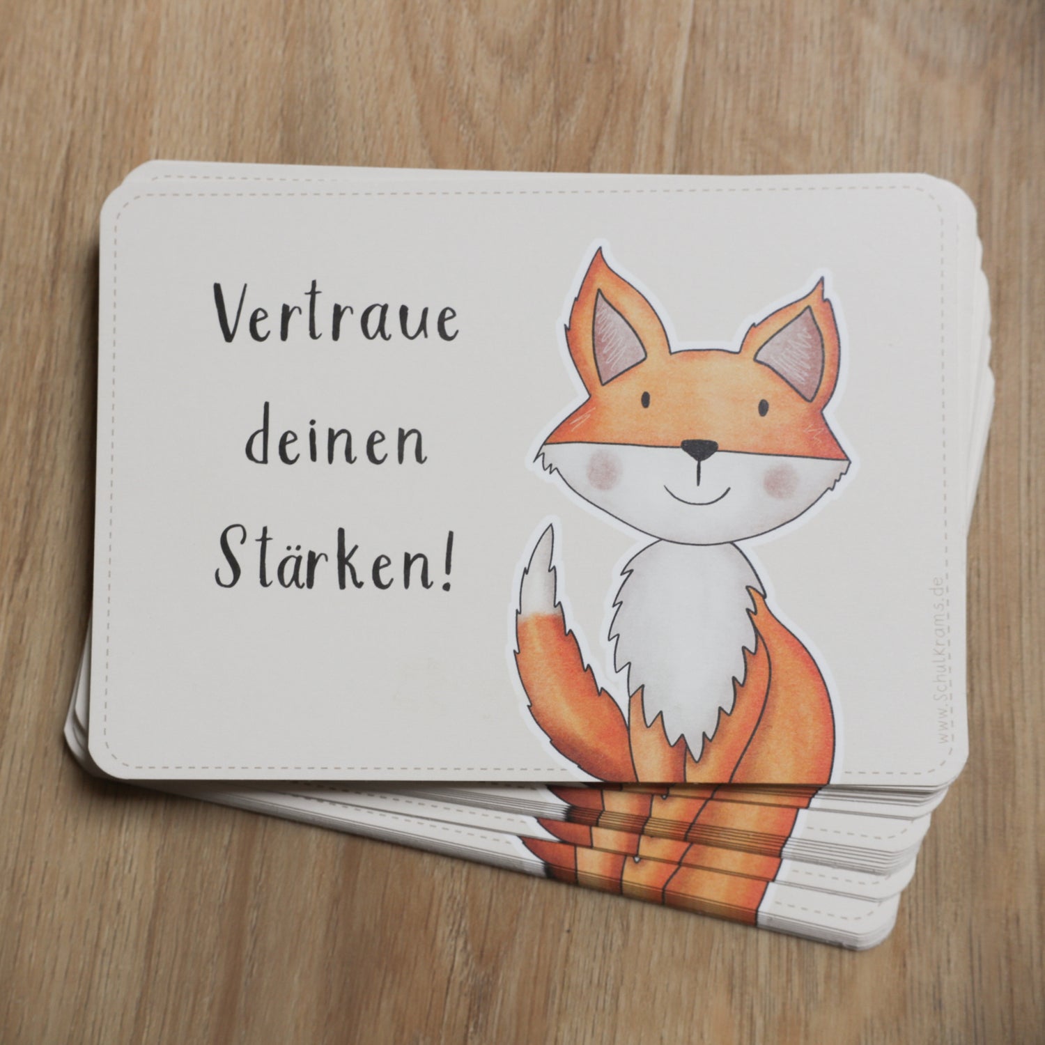 Postkarte Fuchs "Vertraue deinen Stärken!"