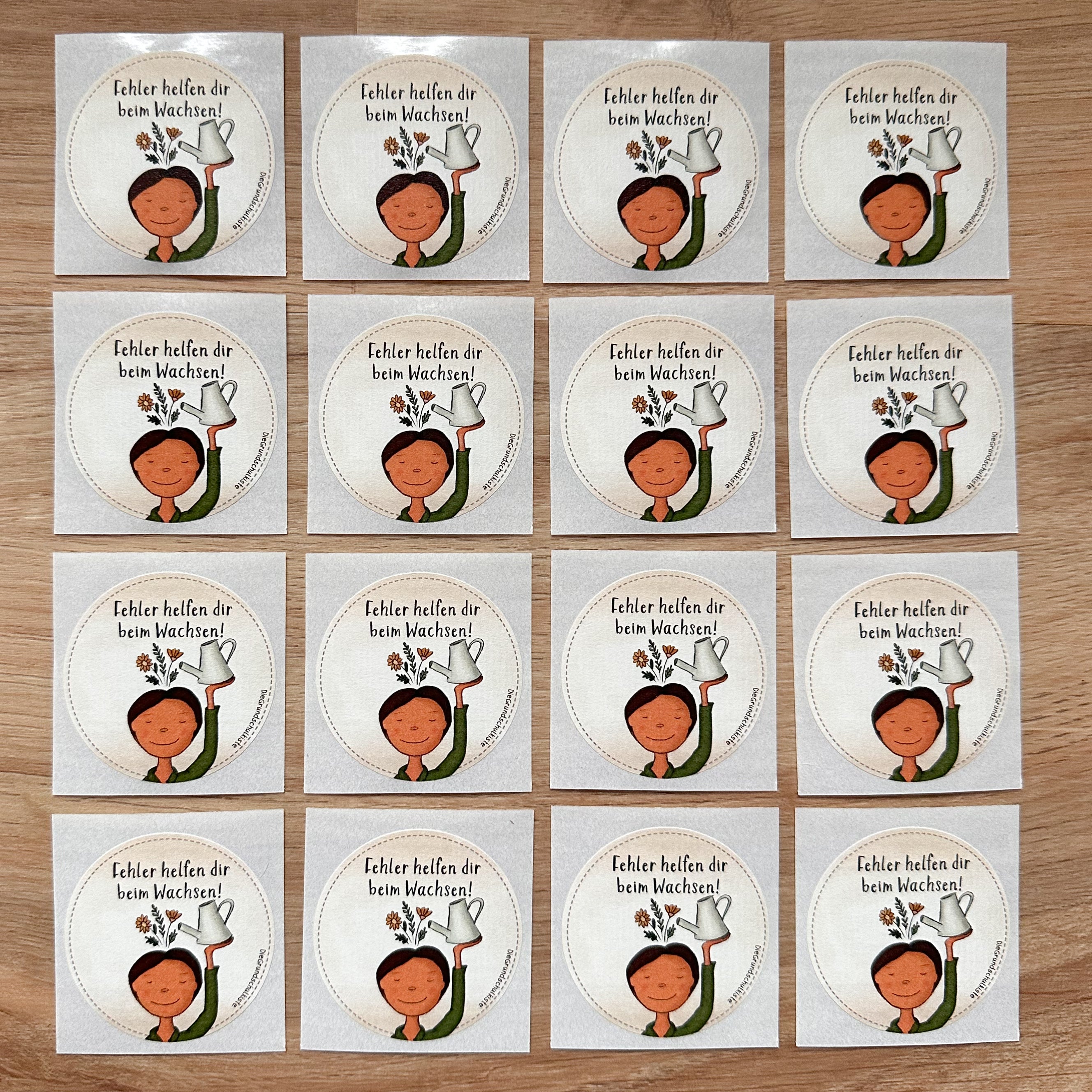 Sticker Growth Mindset - "Fehler helfen dir beim Wachsen" (100 Stück)