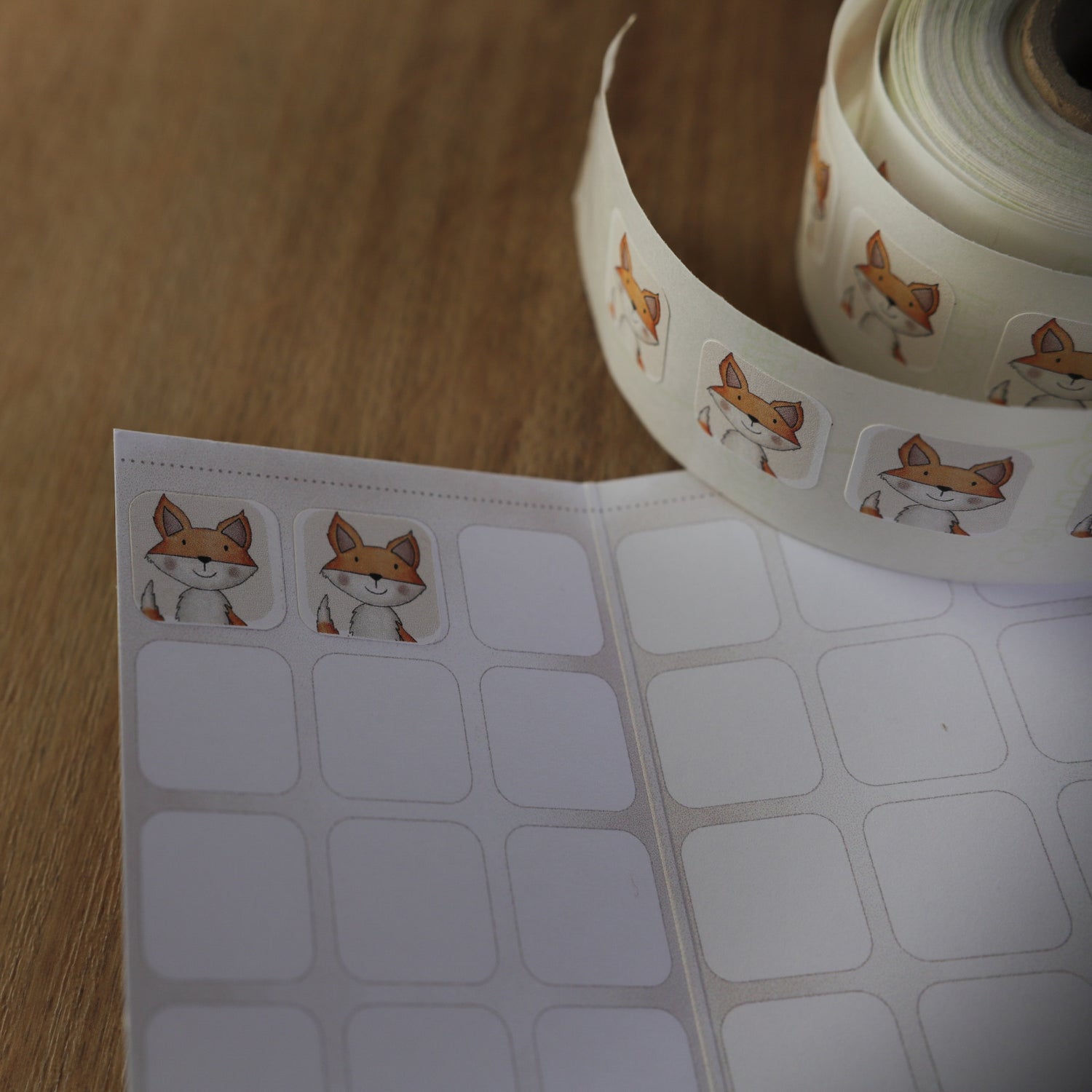 B-Ware: Klassensatz Sammelheft Fuchs (30 Stück) mit Fuchssticker-Rolle (500 Sticker)