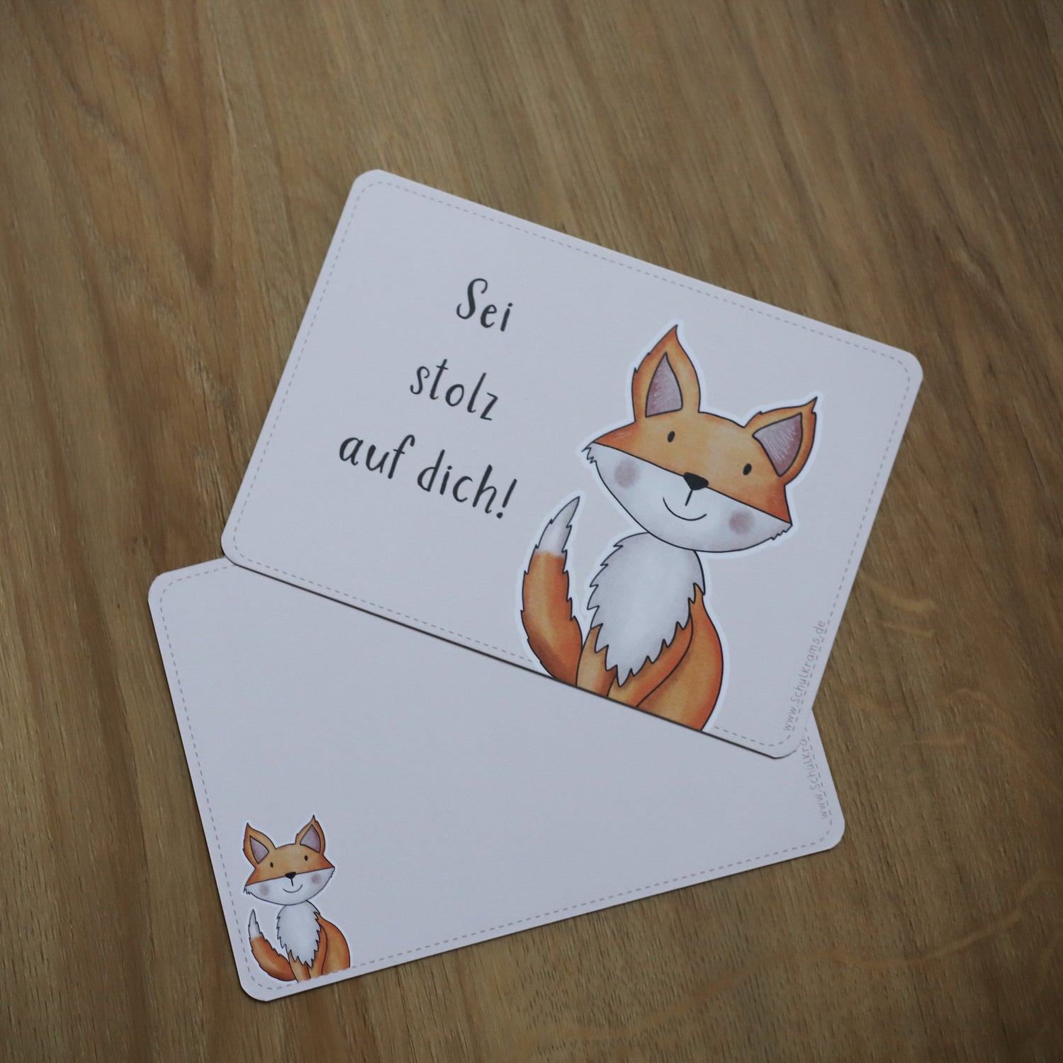 Postkarte Fuchs "Sei stolz auf dich!"