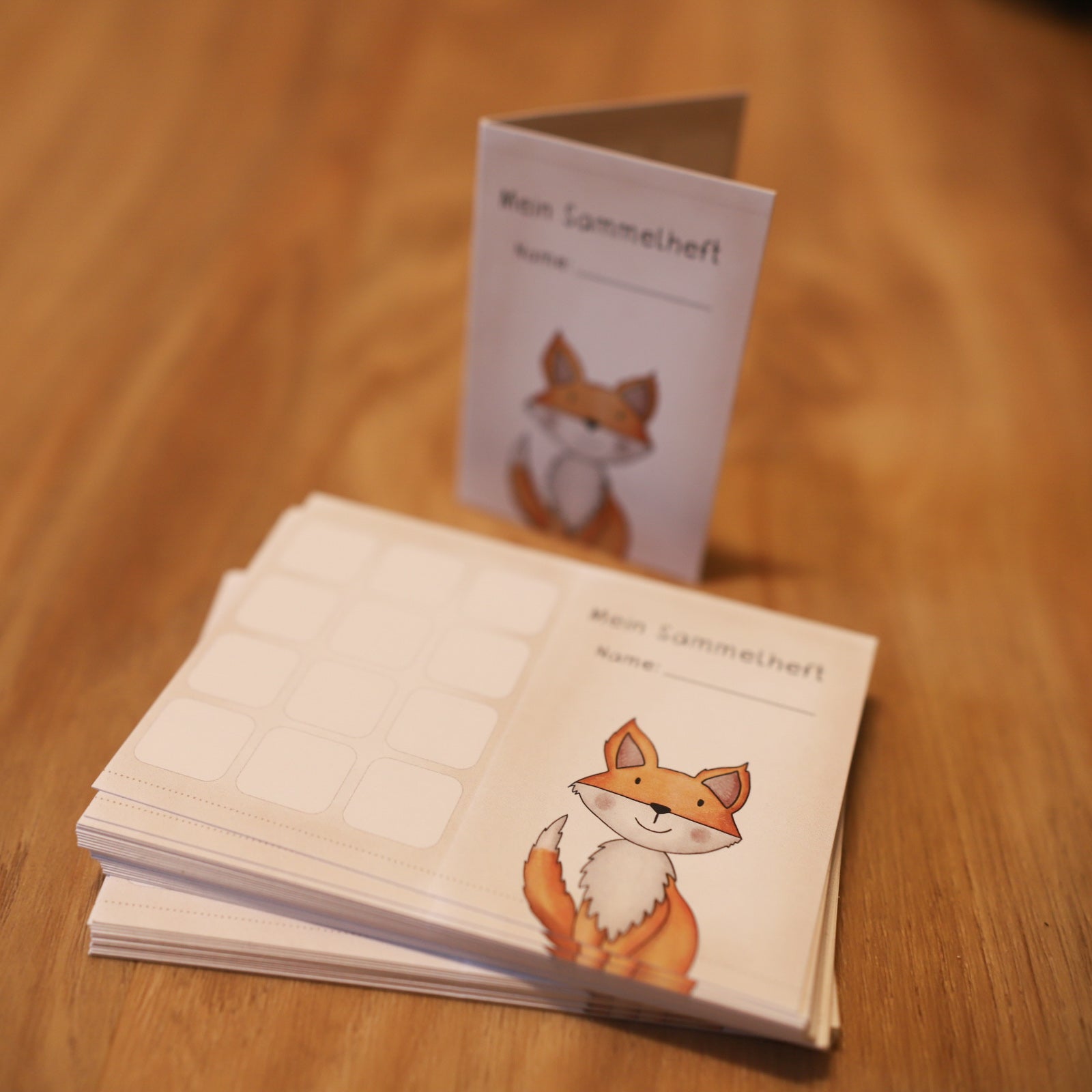 B-Ware: Klassensatz Sammelheft Fuchs (30 Stück) mit Fuchssticker-Rolle (500 Sticker)