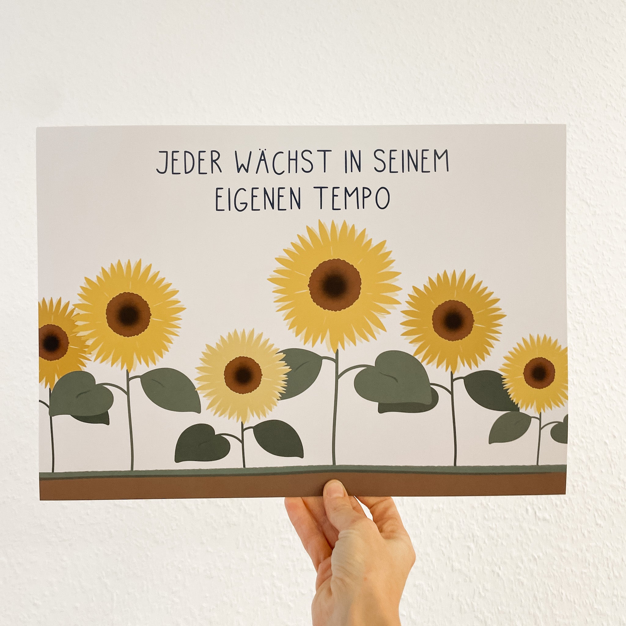 XXL-Postkarte DIN A3 Mutmacher "JEDER WÄCHST IN SEINEM EIGENEN TEMPO"