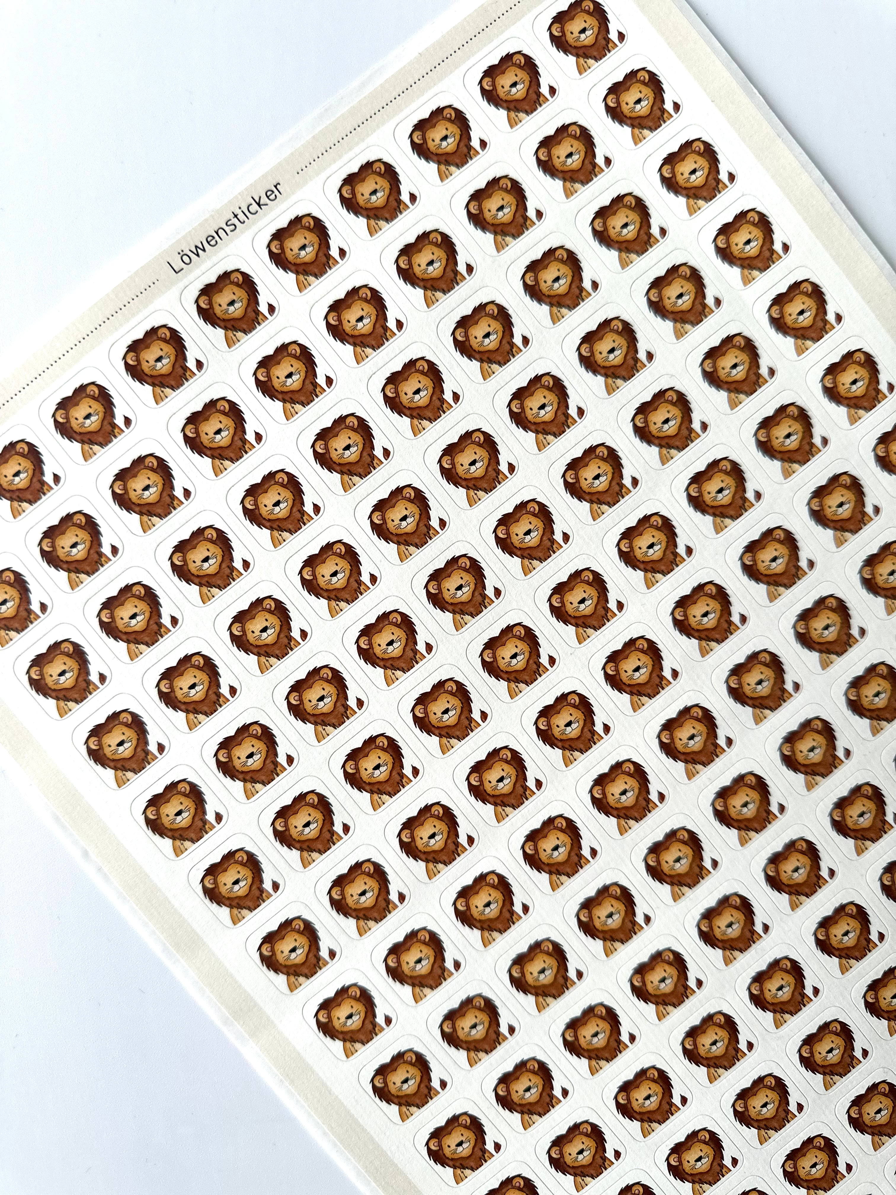 Stickerbogen Löwe