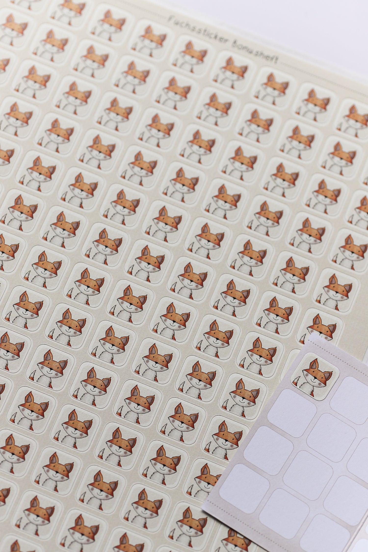 Klassensatz Sammelheft Fuchs (30 Stück) mit Fuchssticker-Bogen (150 Sticker)