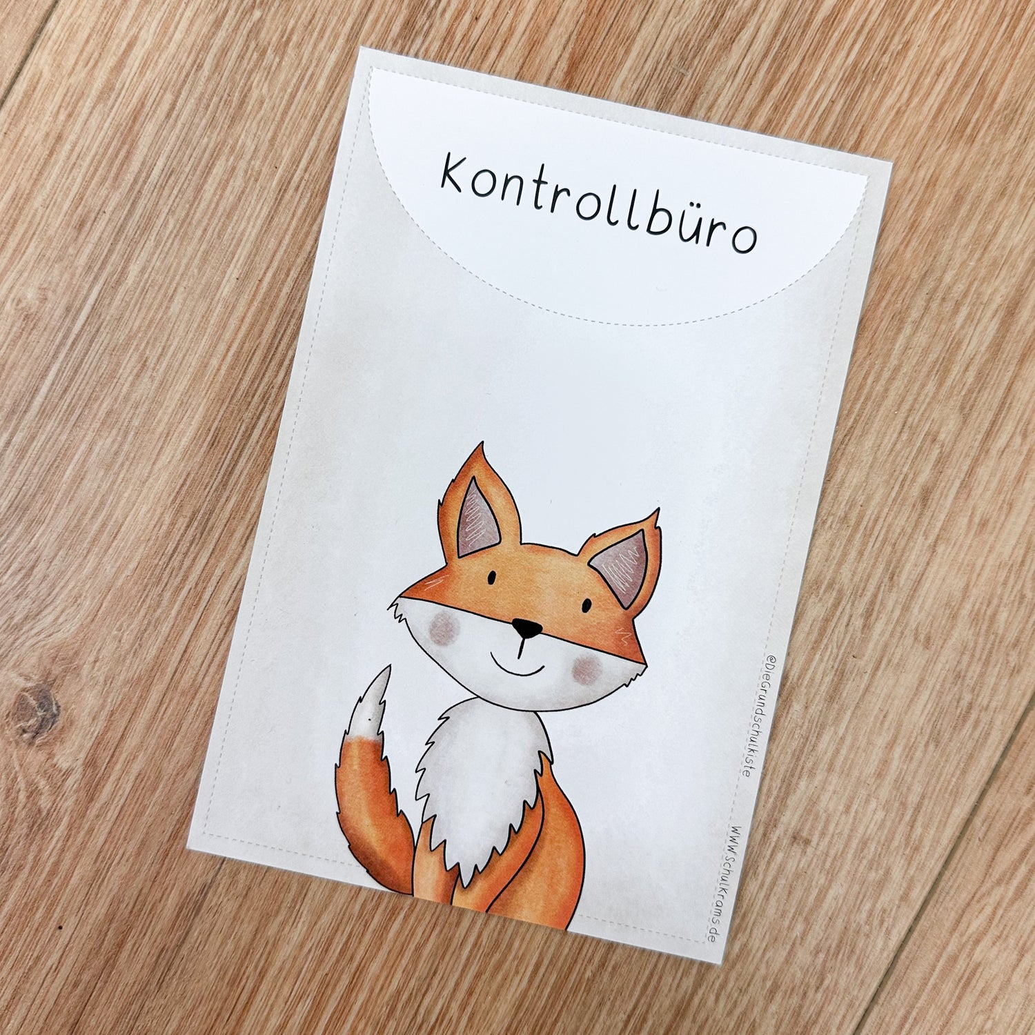 Kontrollbüro Karte Aufsteller Fuchs