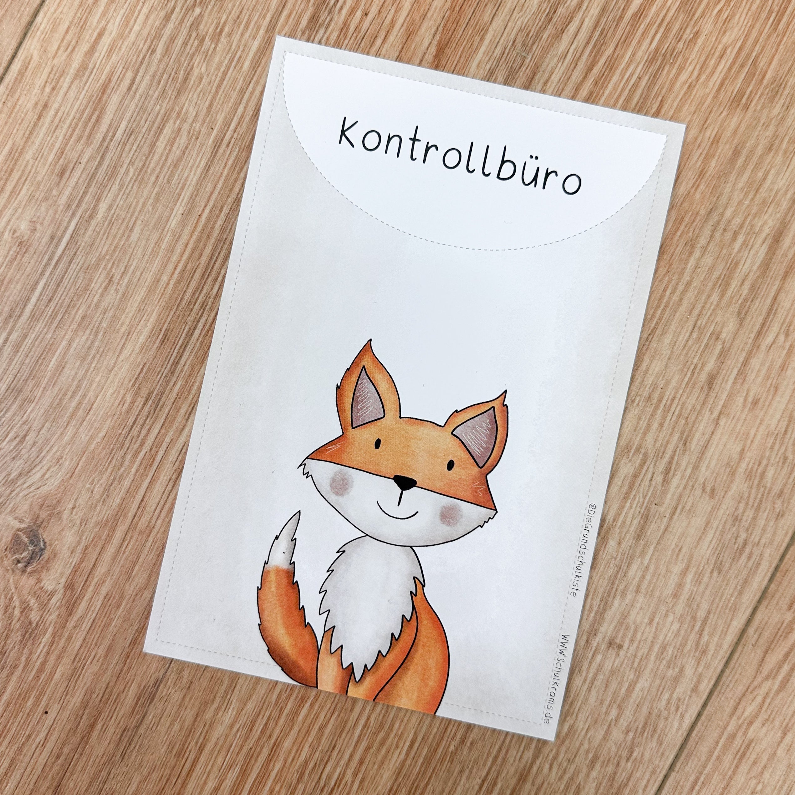 🎁 Kontrollbüro Karte Aufsteller Fuchs (gratis Geschenk)