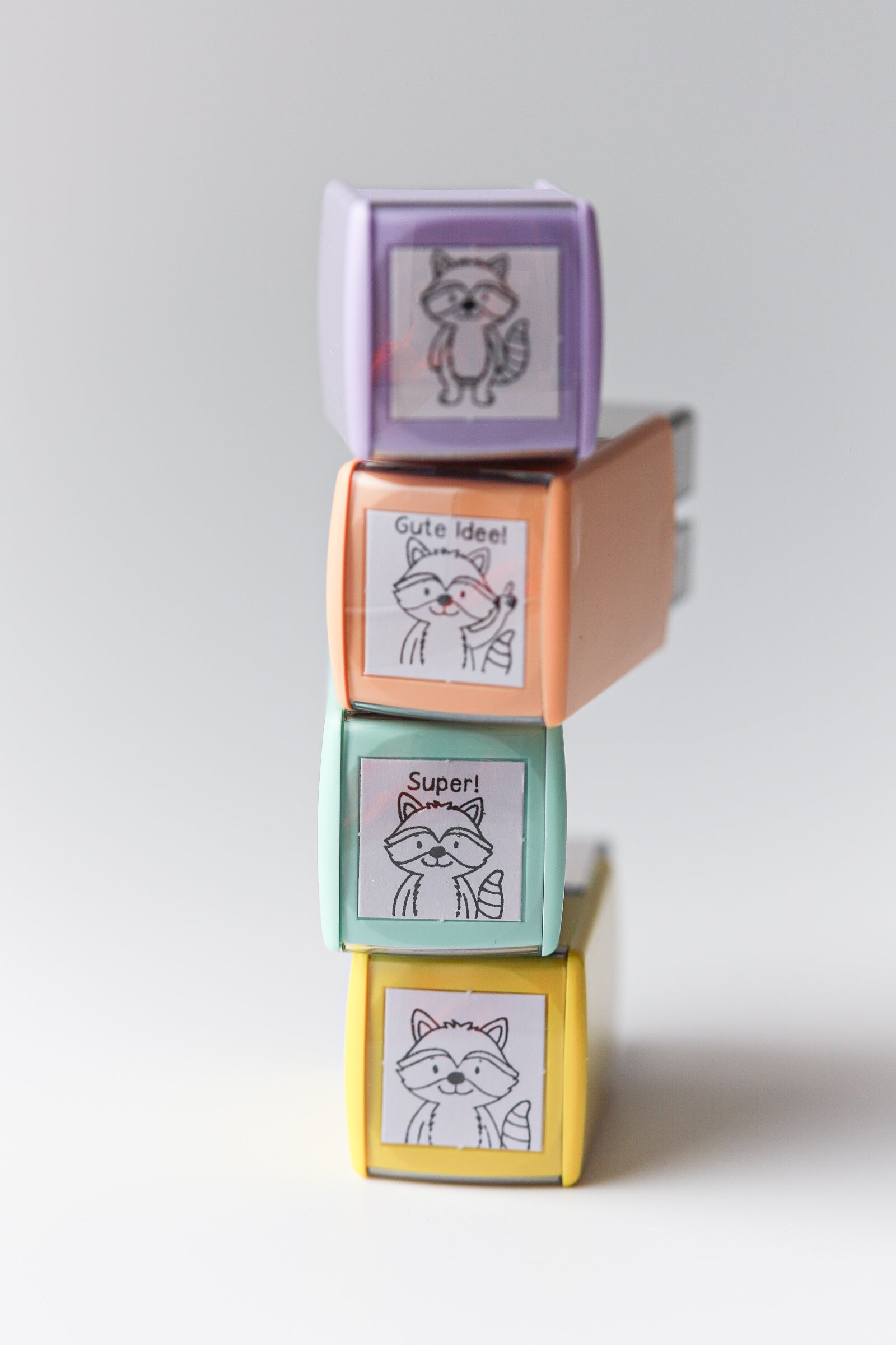 Stempel Waschbär - Schulstempel 20x20mm