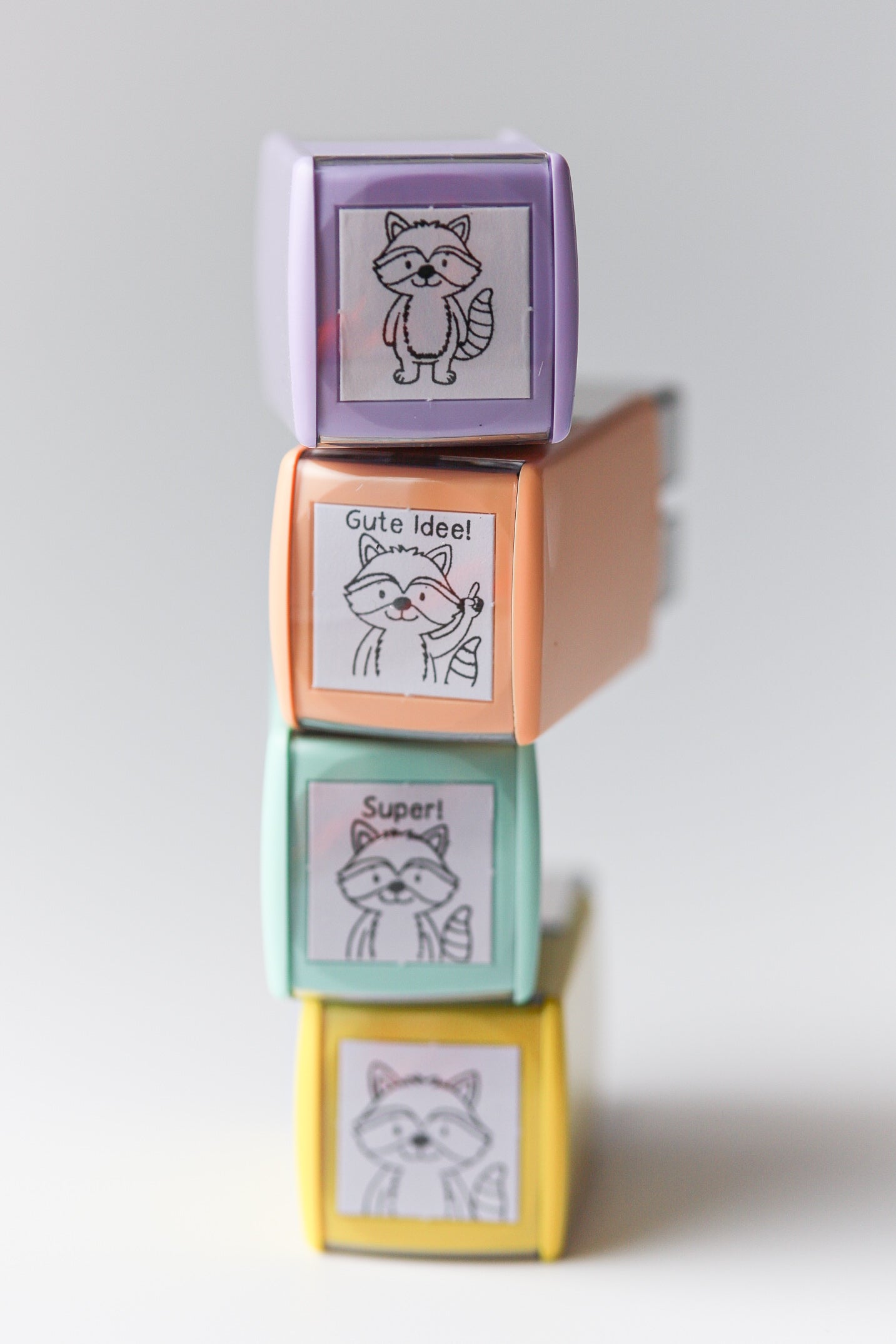 Stempel Waschbär - Schulstempel 20x20mm