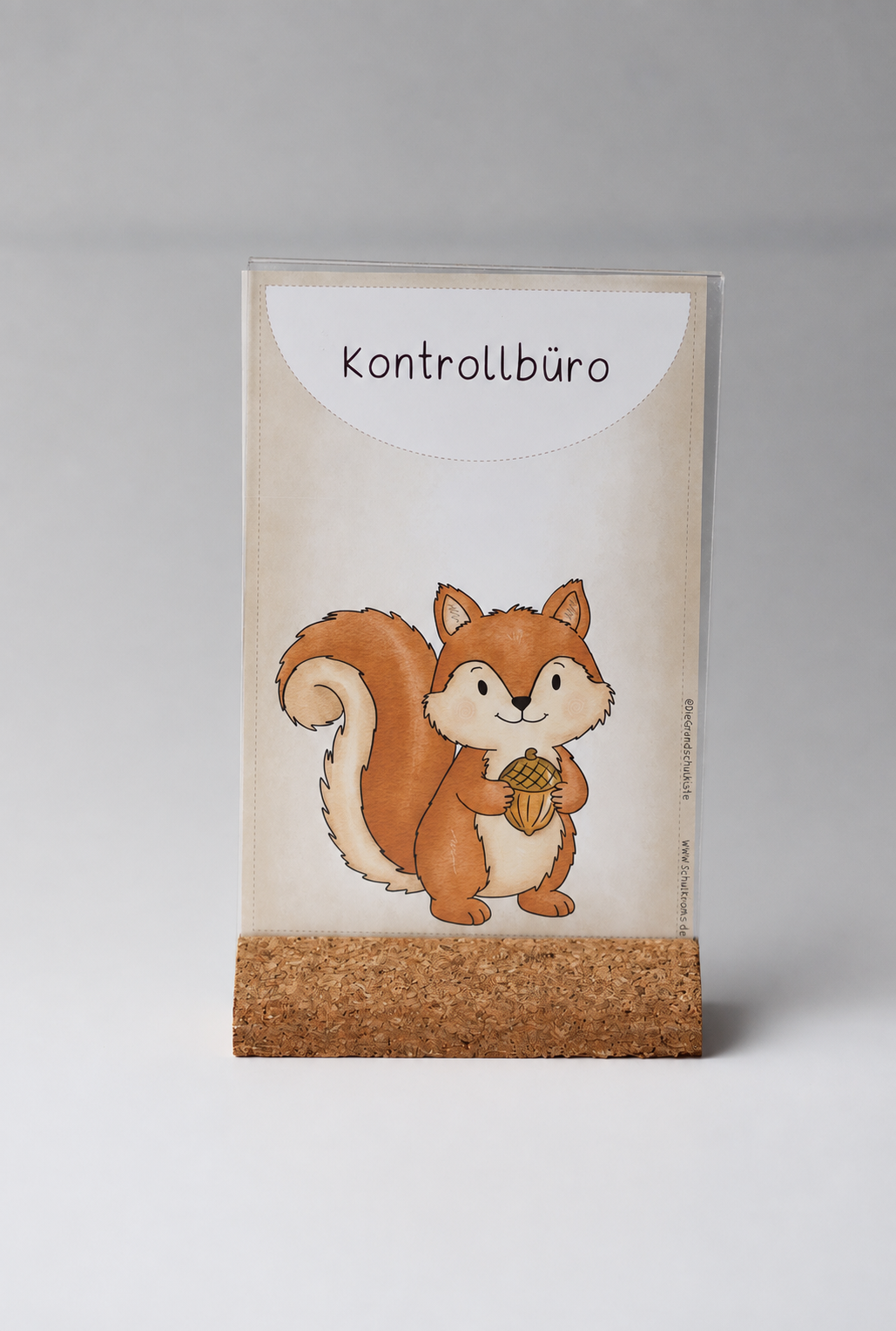 Kontrollbüro Karte Aufsteller Eichhörnchen