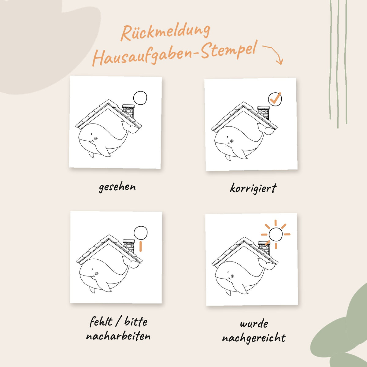 Stempel Koala - Haus mit Kreis