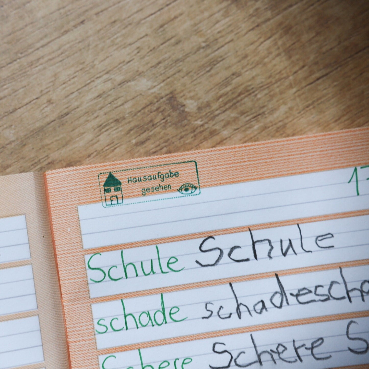 Stempel Rückmeldung Hausaufgaben - 'Hausaufgabe gesehen' (Stempel 01)