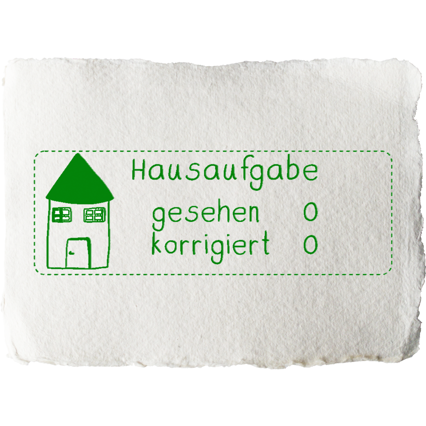 Stempel Rückmeldung Hausaufgaben - 'Hausaufgabe gesehen/ korrigiert' (Stempel 03)