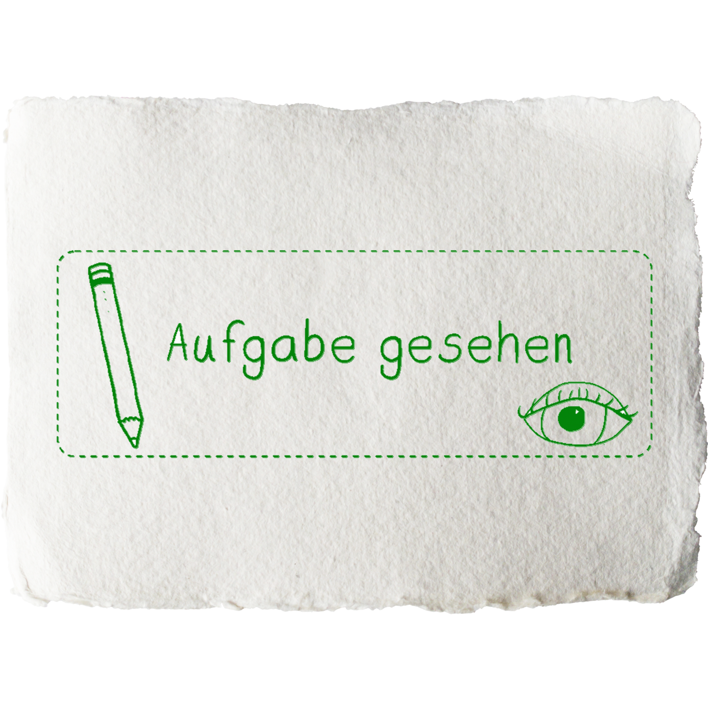 Stempel Rückmeldung Aufgaben - 'Aufgabe gesehen' (Stempel 04)