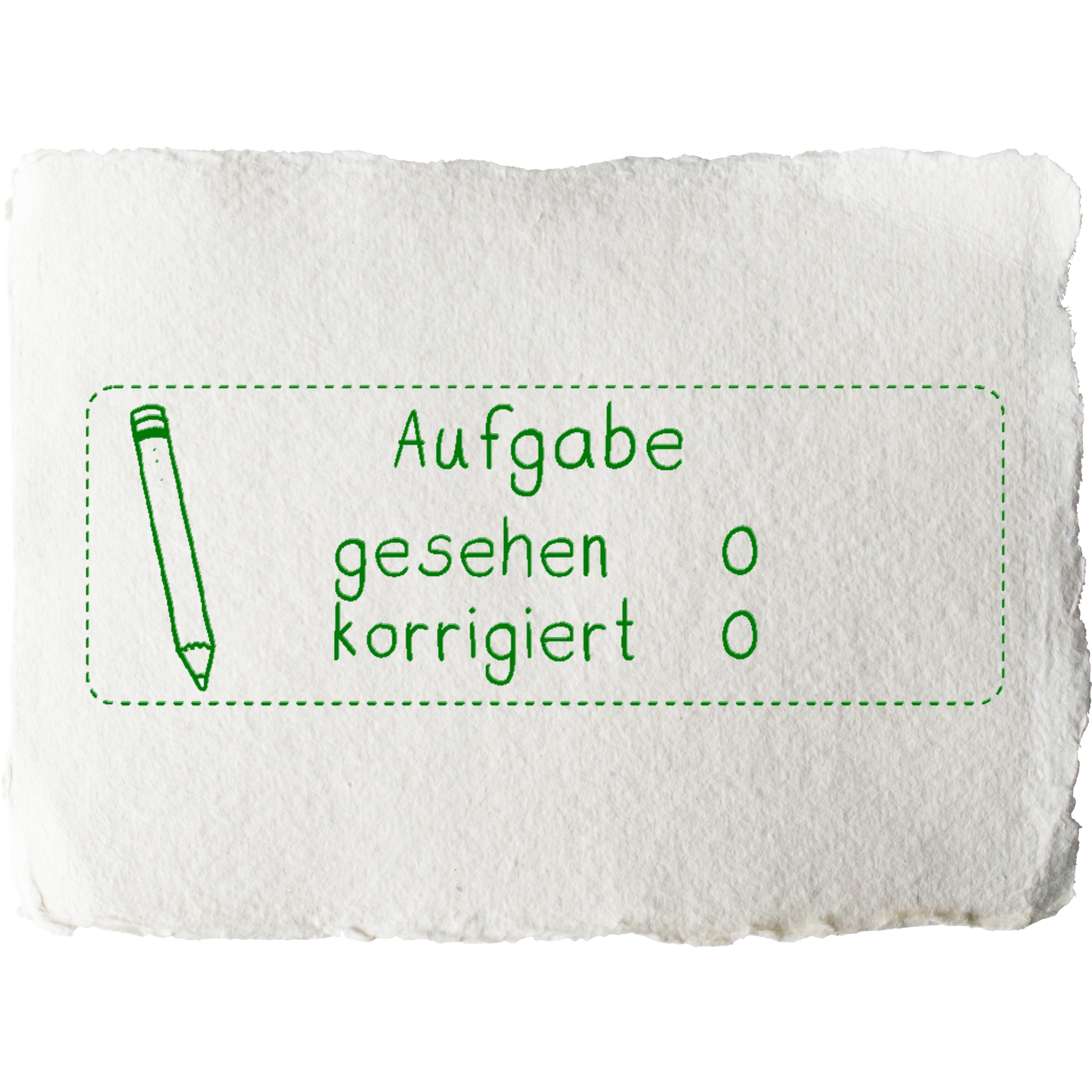 Stempel Rückmeldung Aufgaben - 'Aufgabe gesehen/ korrigiert' (Stempel 06)