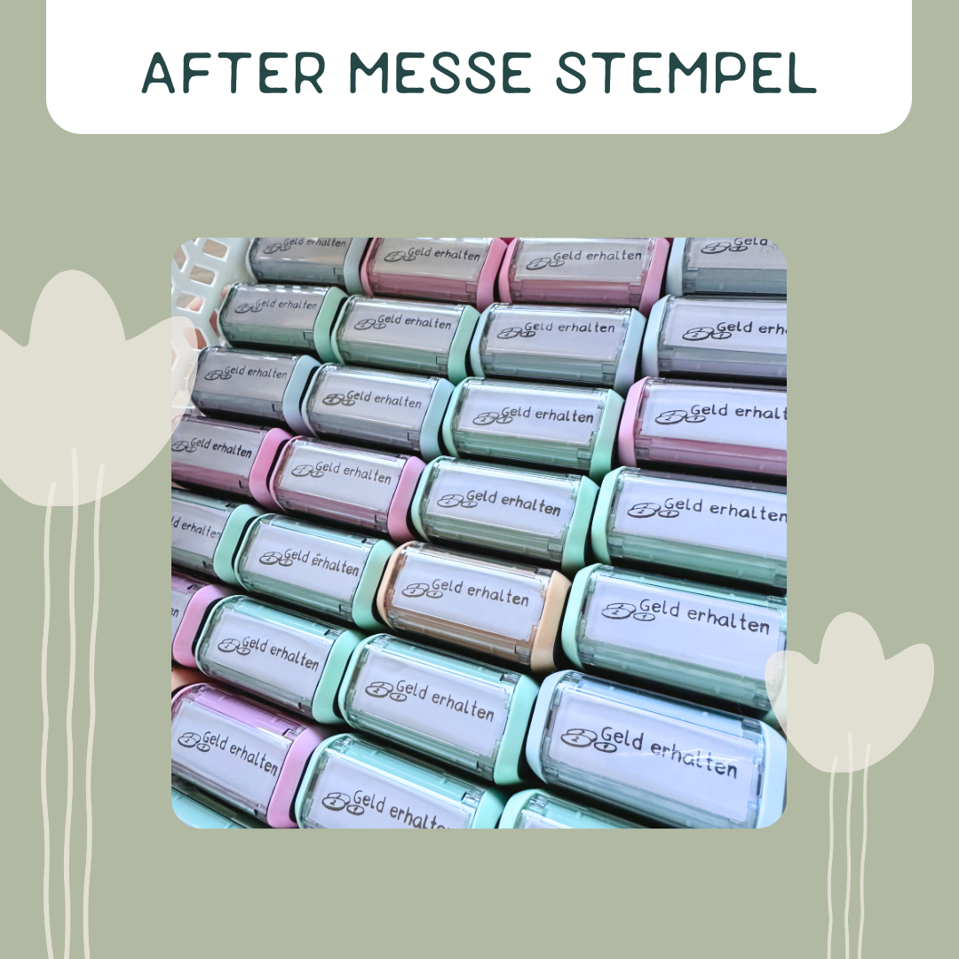 AFTER MESSE ANGEBOT "Geld erhalten" Stempel