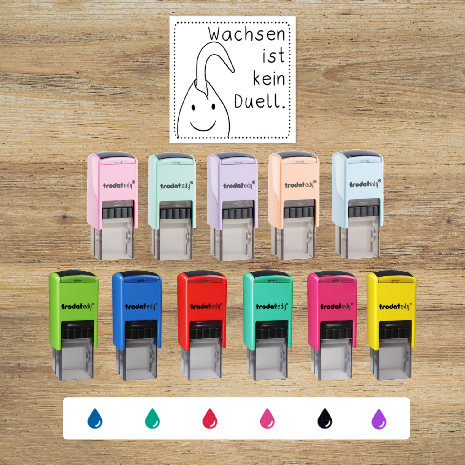 Schulstempel - "Wachsen ist kein Duell." (20x20mm)