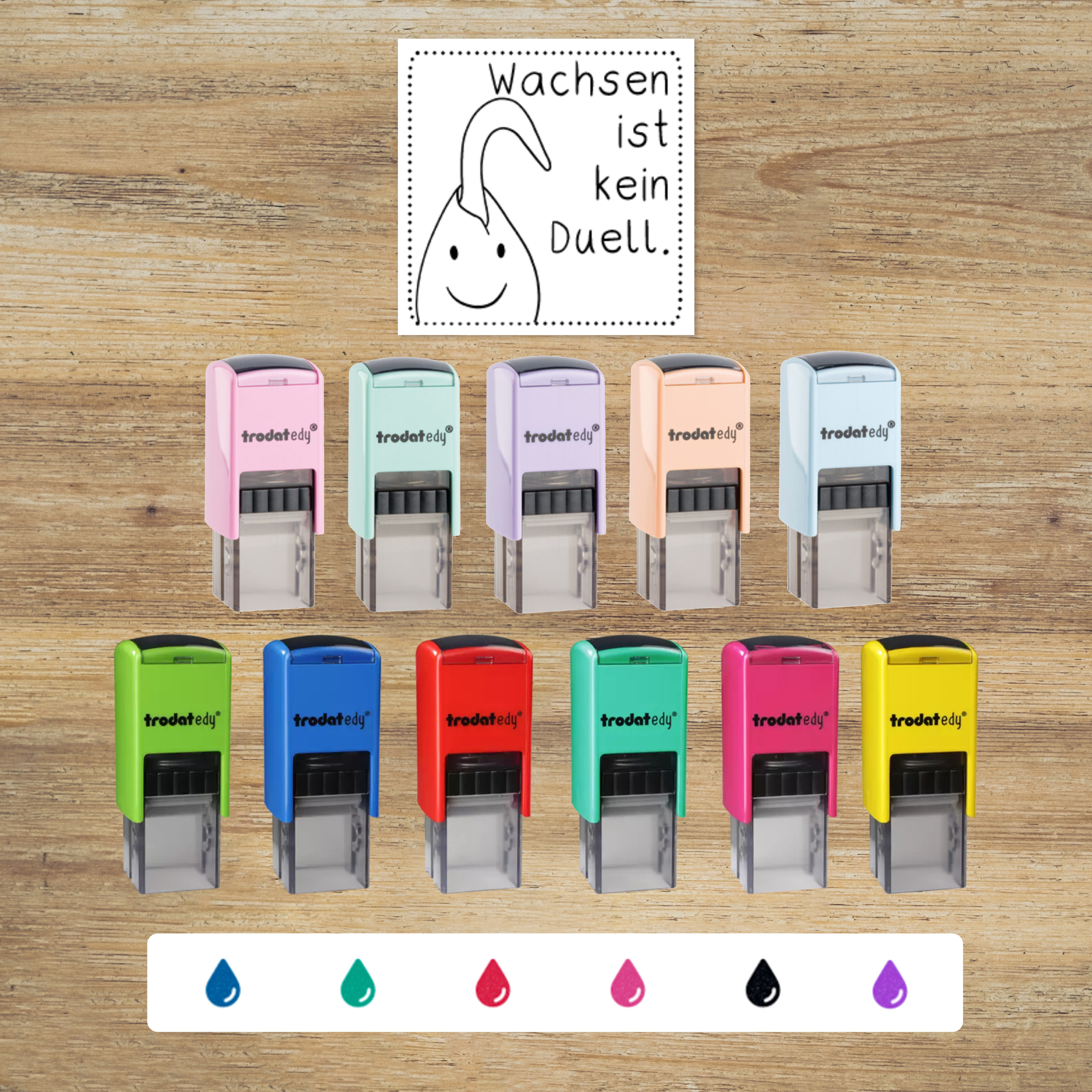 Schulstempel - "Wachsen ist kein Duell." (20x20mm)