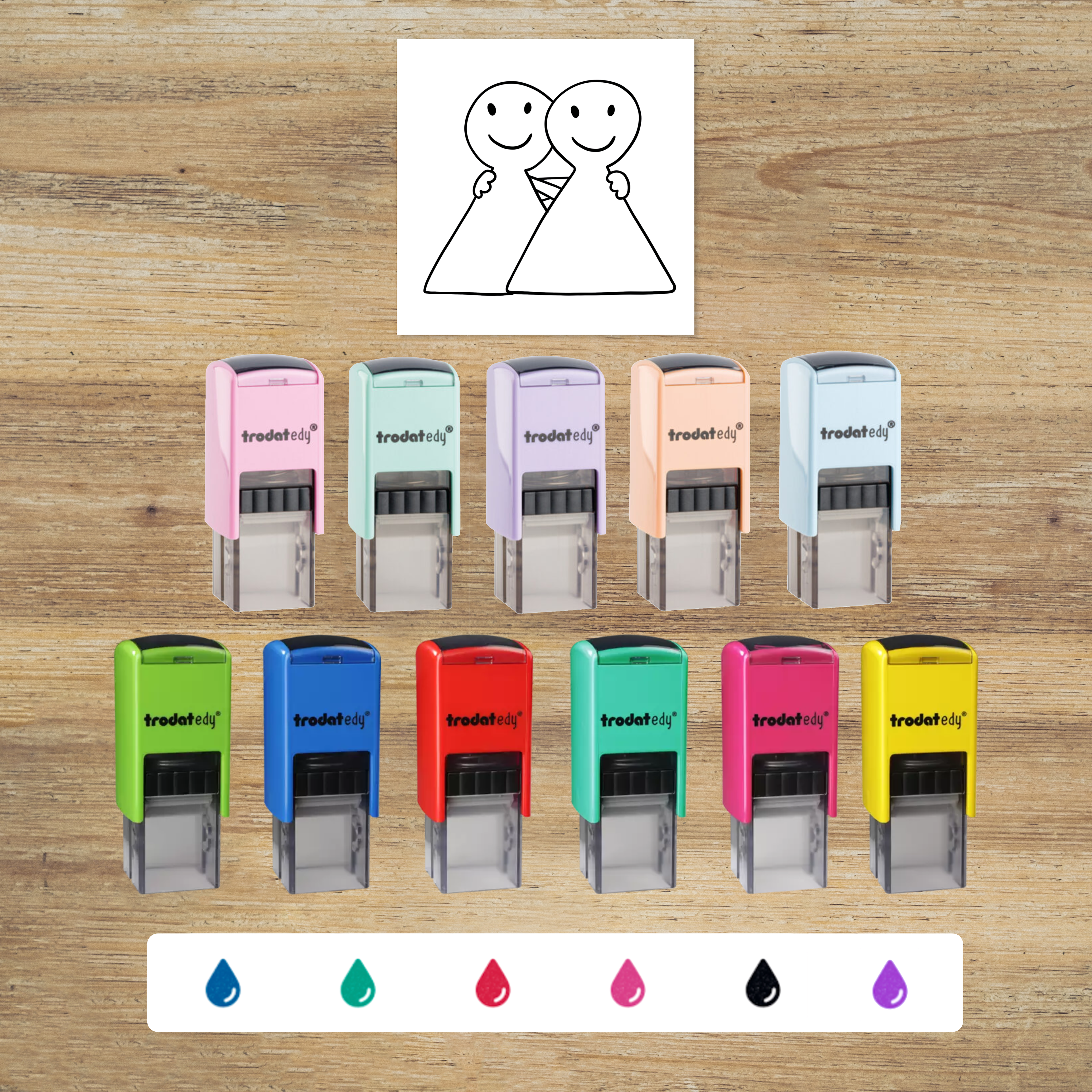 Schulstempel - Partnerarbeit (20x20mm)