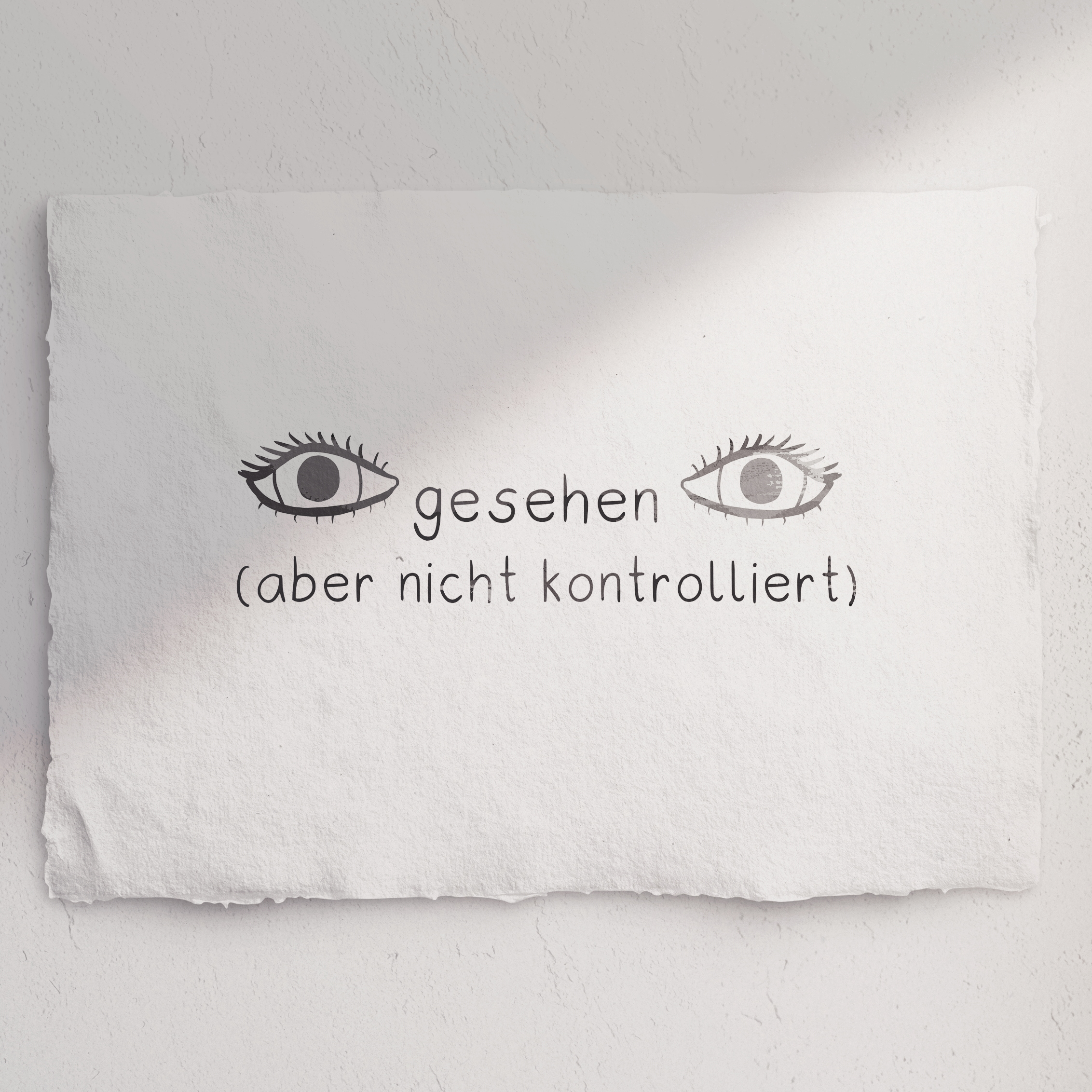 Stempel "gesehen (aber nicht kontrolliert) - Schulstempel 37x14mm