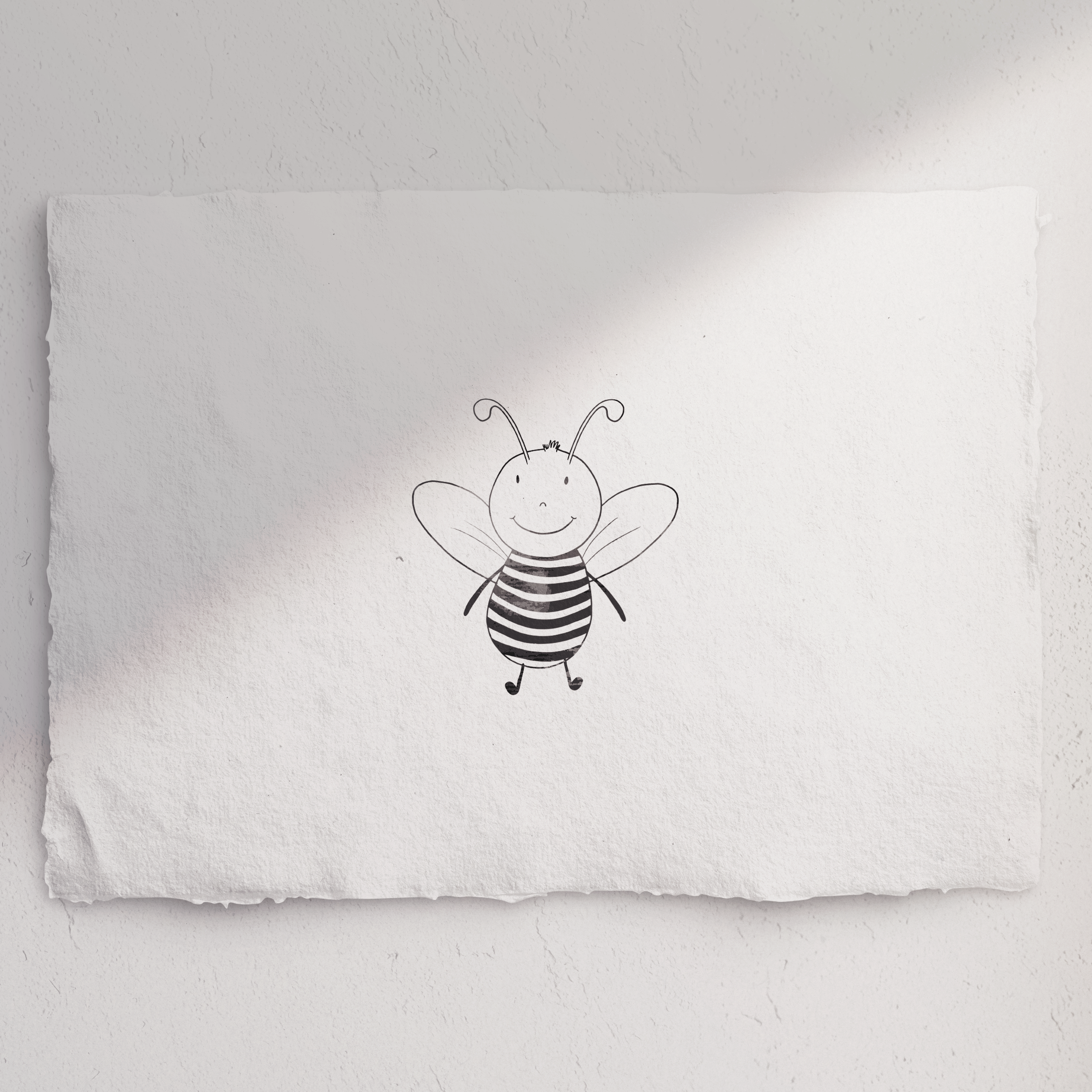 Stempel Biene 02 - Schulstempel 20x20mm