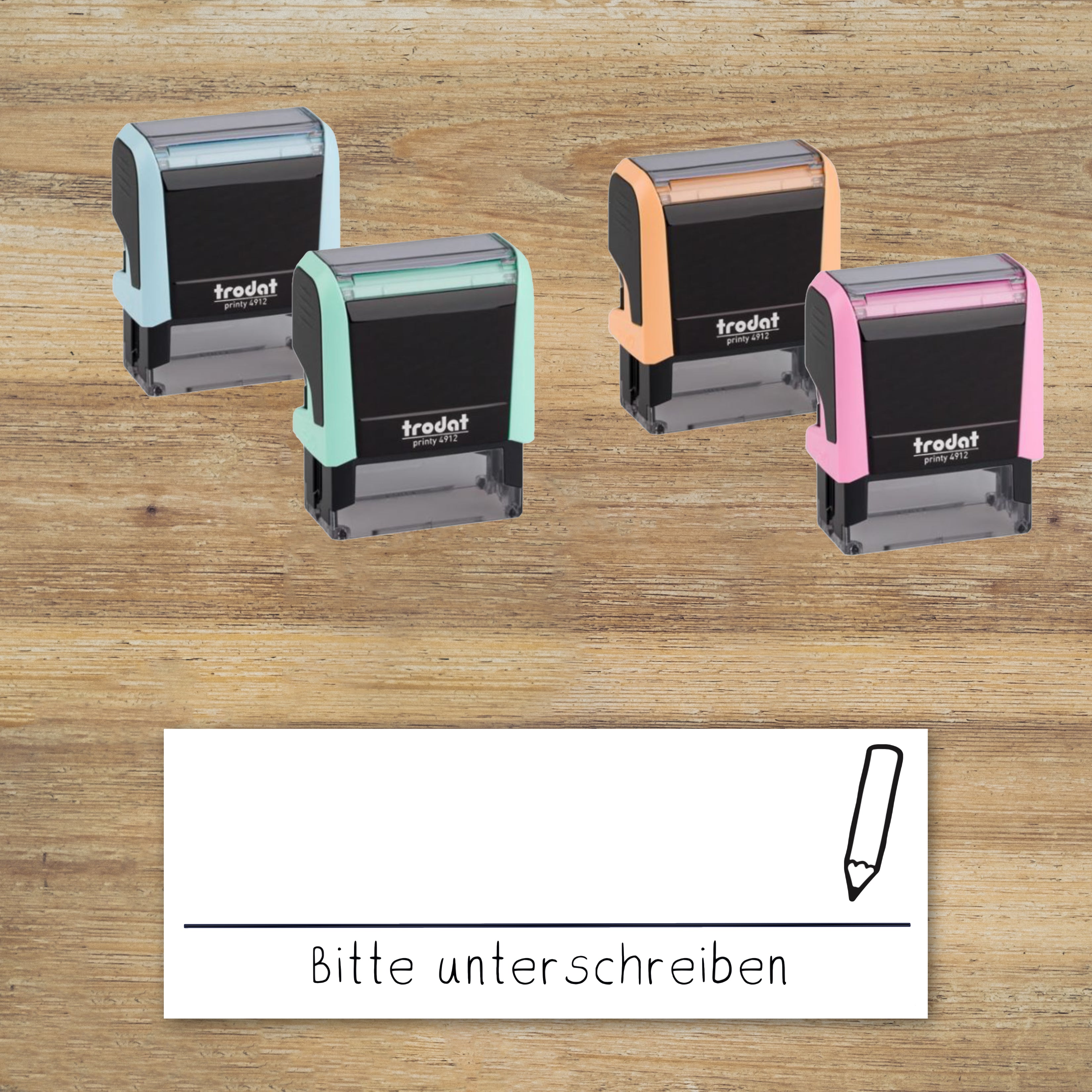 Stempel - "Bitte unterschreiben" (Modell 4912 - Abdruckfläche 47 x 18mm)