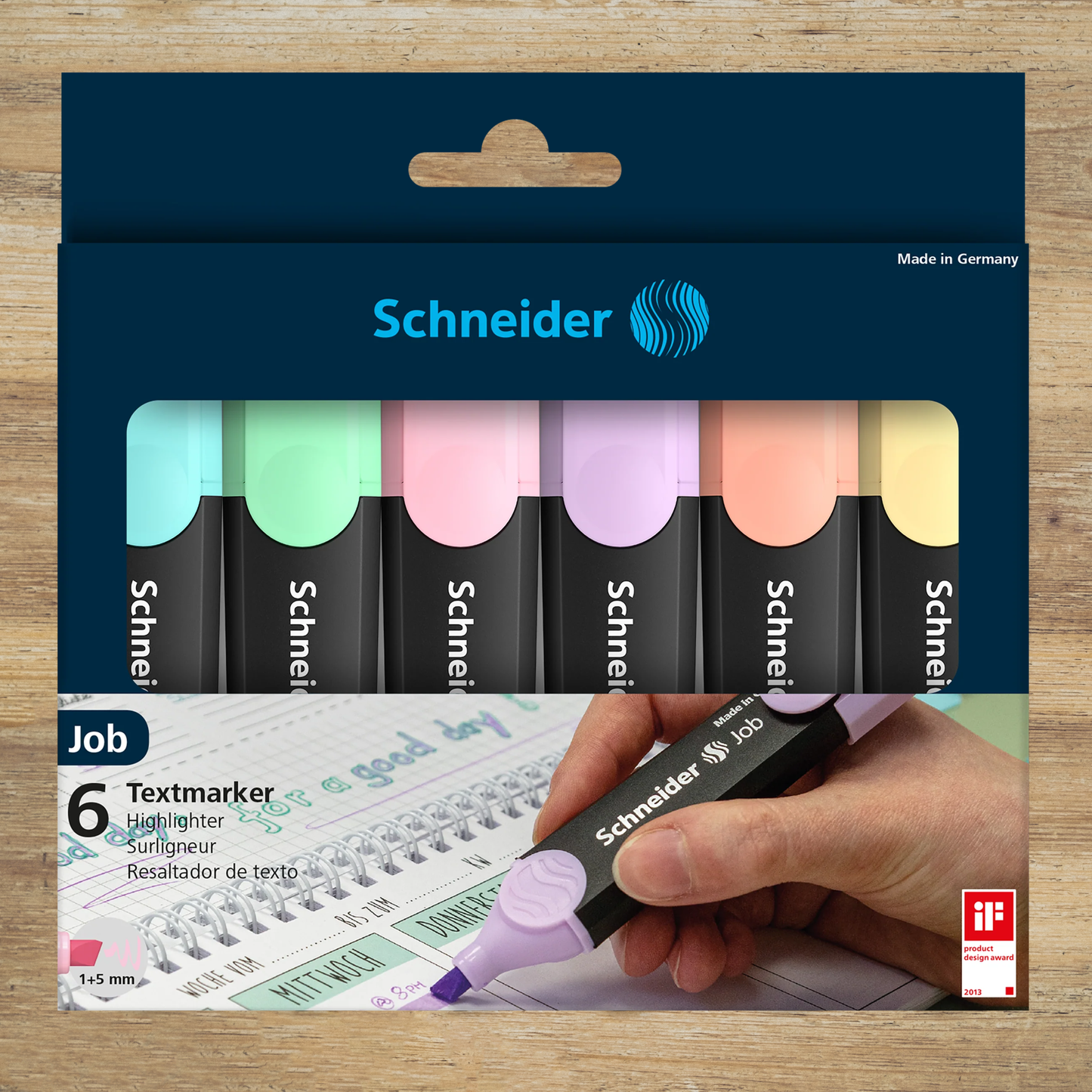 Textmarker Job 6er Etui - pastell
