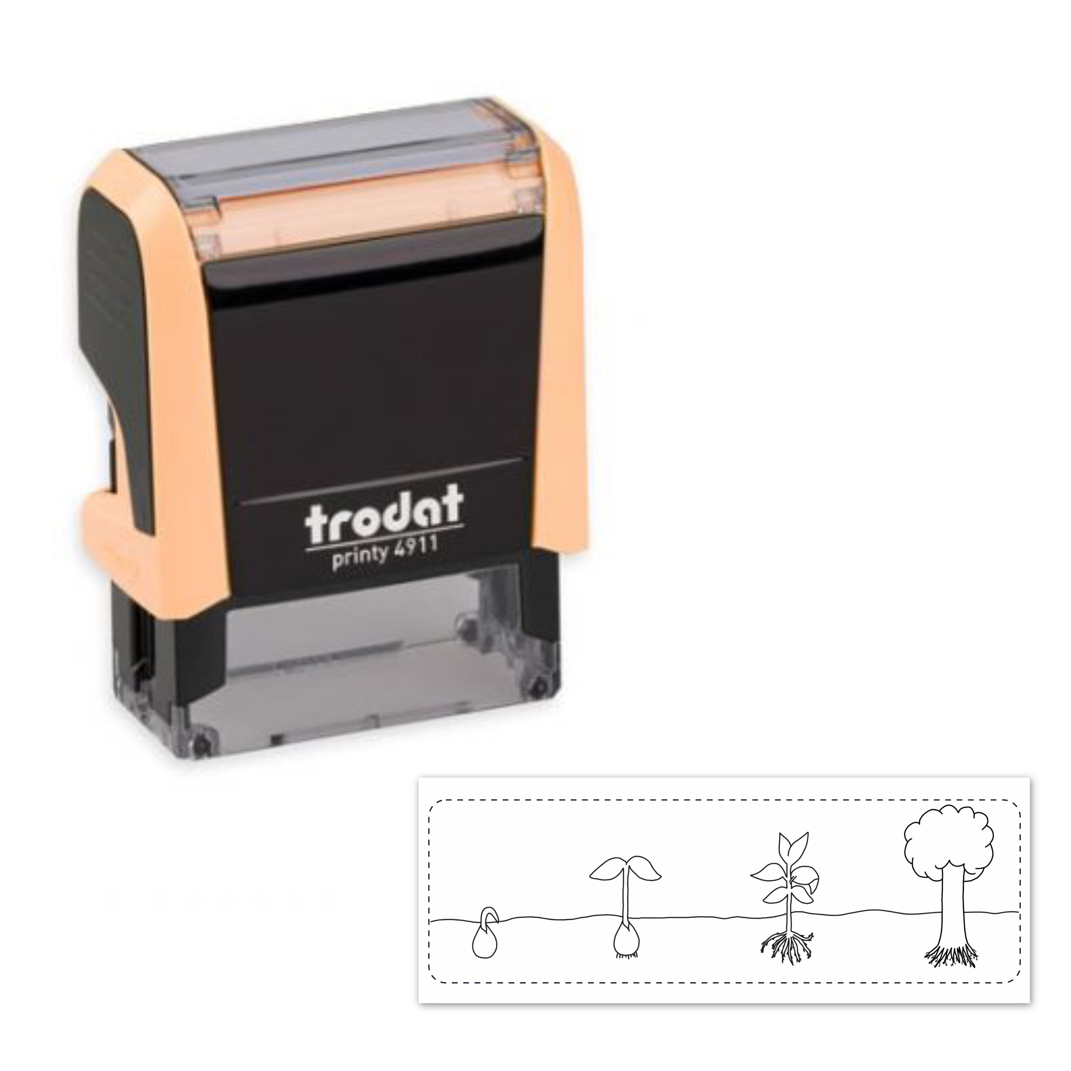Stempelbaukasten - Ein Stempel nach deinen Wünschen (Modell 4911 - Abdruckfläche 37 x 14mm)