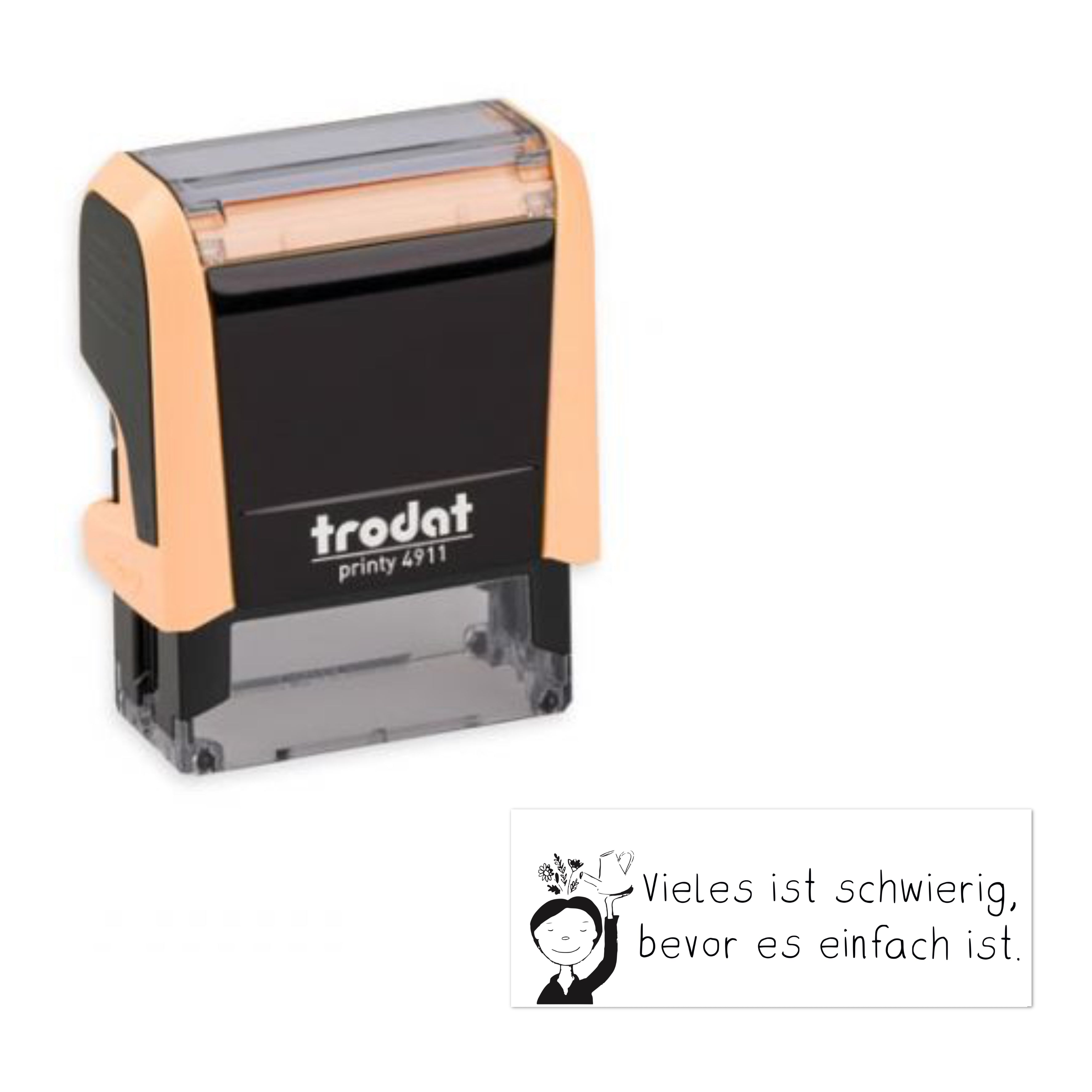 Stempelbaukasten - Ein Stempel nach deinen Wünschen (Modell 4911 - Abdruckfläche 37 x 14mm)