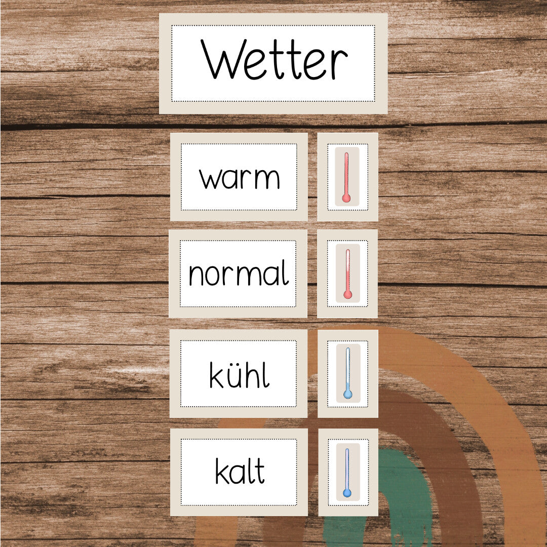 Wetterkarten - Boho beige
