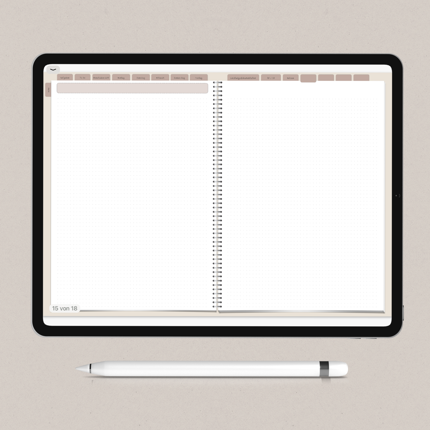 Digitaler Planer - Version 2 (tageweise Planung)