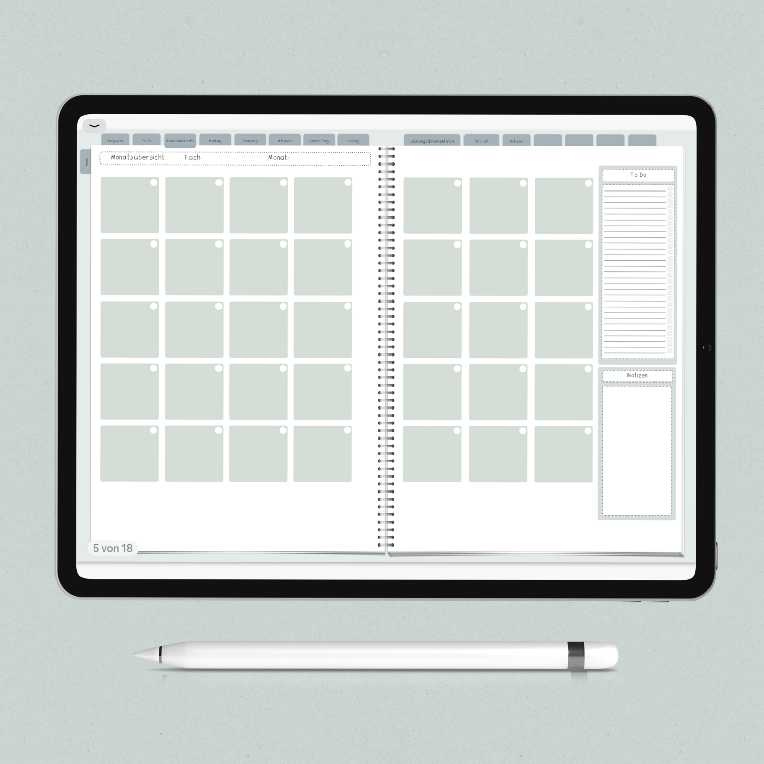 Digitaler Planer - Version 2 (tageweise Planung)
