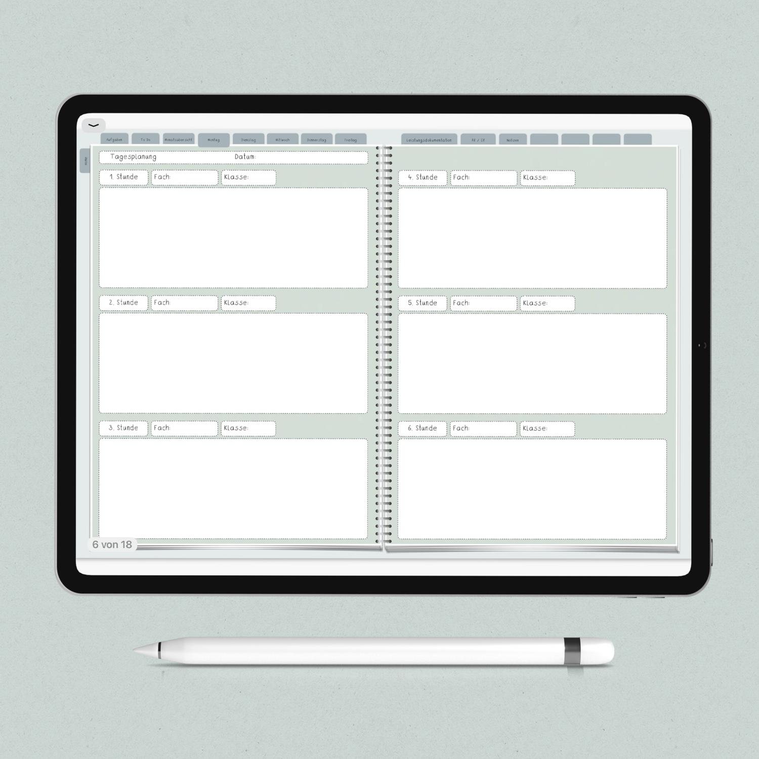 Digitaler Planer - Version 2 (tageweise Planung)