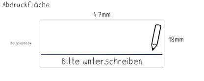 Stempel - &quot;Bitte unterschreiben&quot; (Modell 4912 - Abdruckfläche 47 x 18mm)