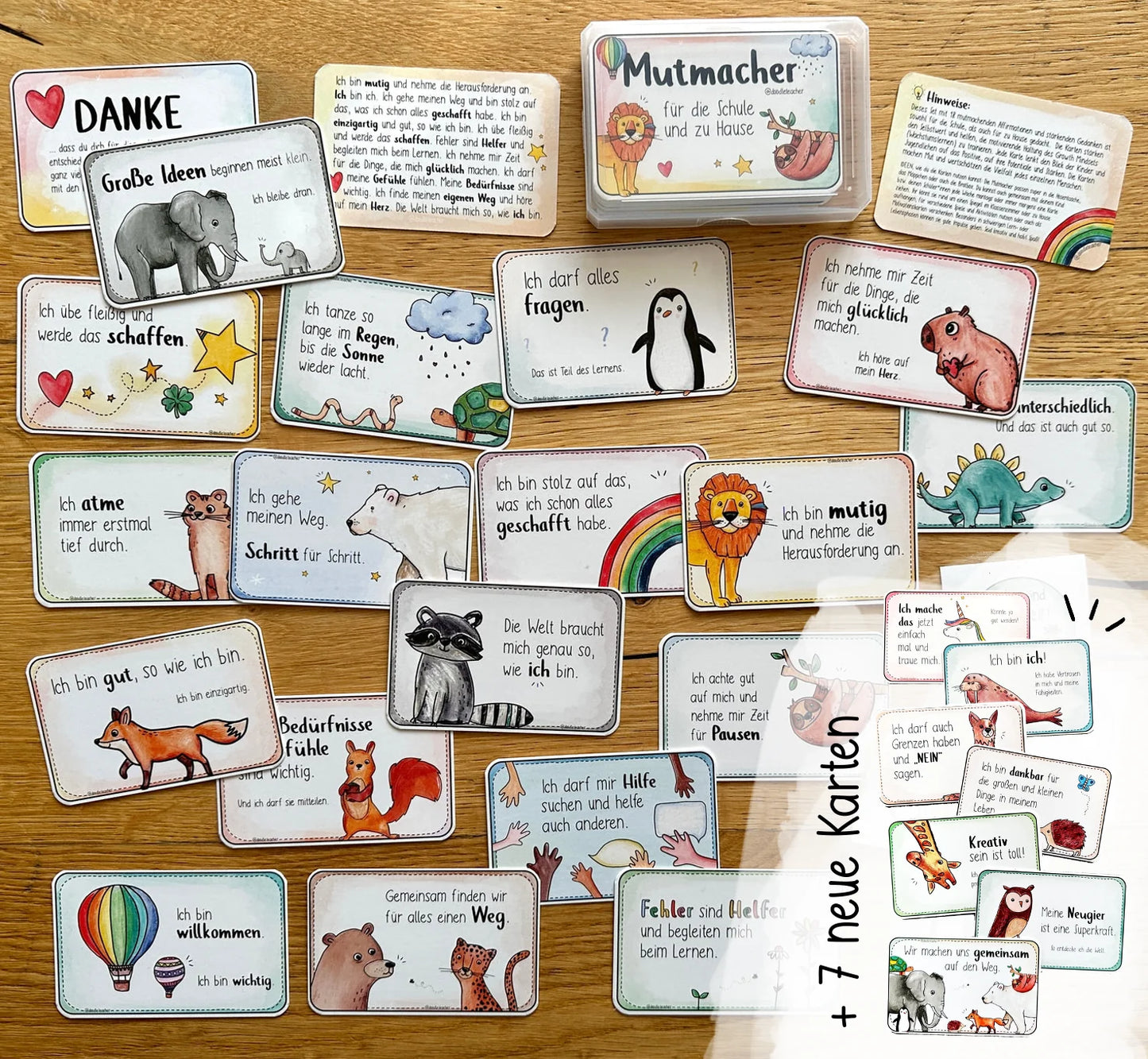 Doodleteacher Mutmachkarten 25er-Set Growth Mindset - Für die Schule & zu Hause