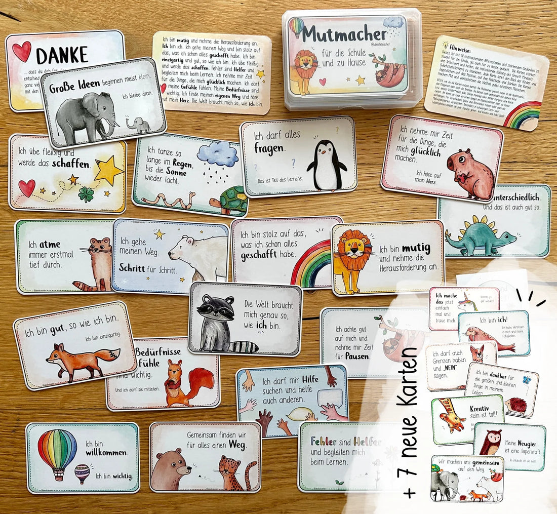 Doodleteacher Mutmachkarten 25er-Set Growth Mindset - Für die Schule &amp; zu Hause