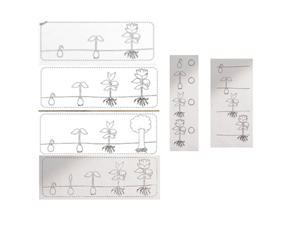 Stempel - Pflanzensymbole (38x14mm)