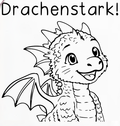 Stempel Drachenstark - Schulstempel (20x20mm)