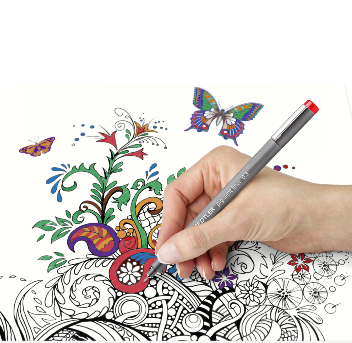 STAEDTLER Fineliner Pigment Liner 6 Farben