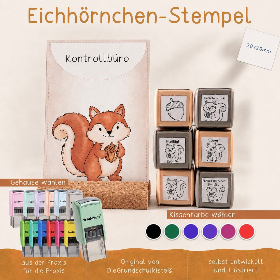 Eichhörnchen-Stempel (20x20mm)