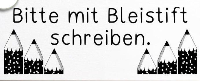 4911 Bitte mit Bleistift schreiben - After Messe Angebot